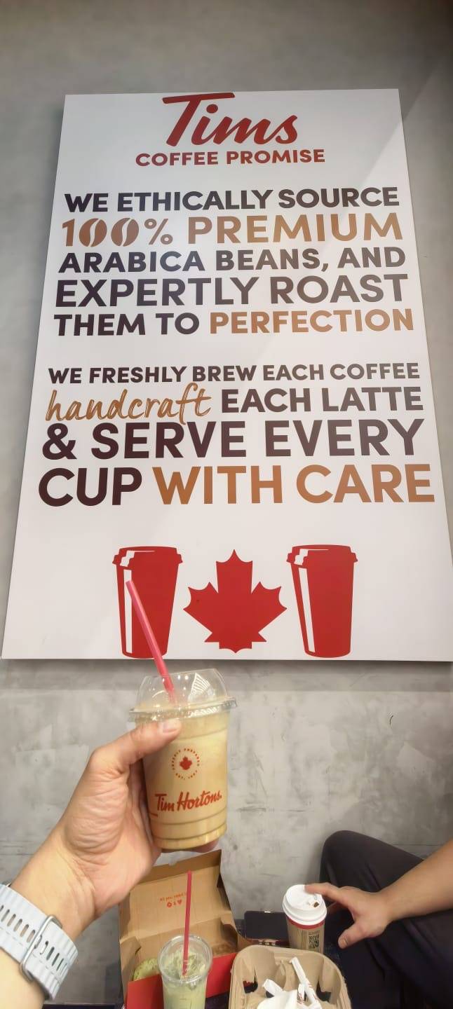 Tim Hortons меню