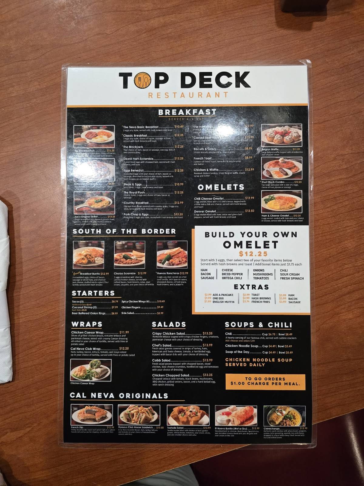 Top Deck меню