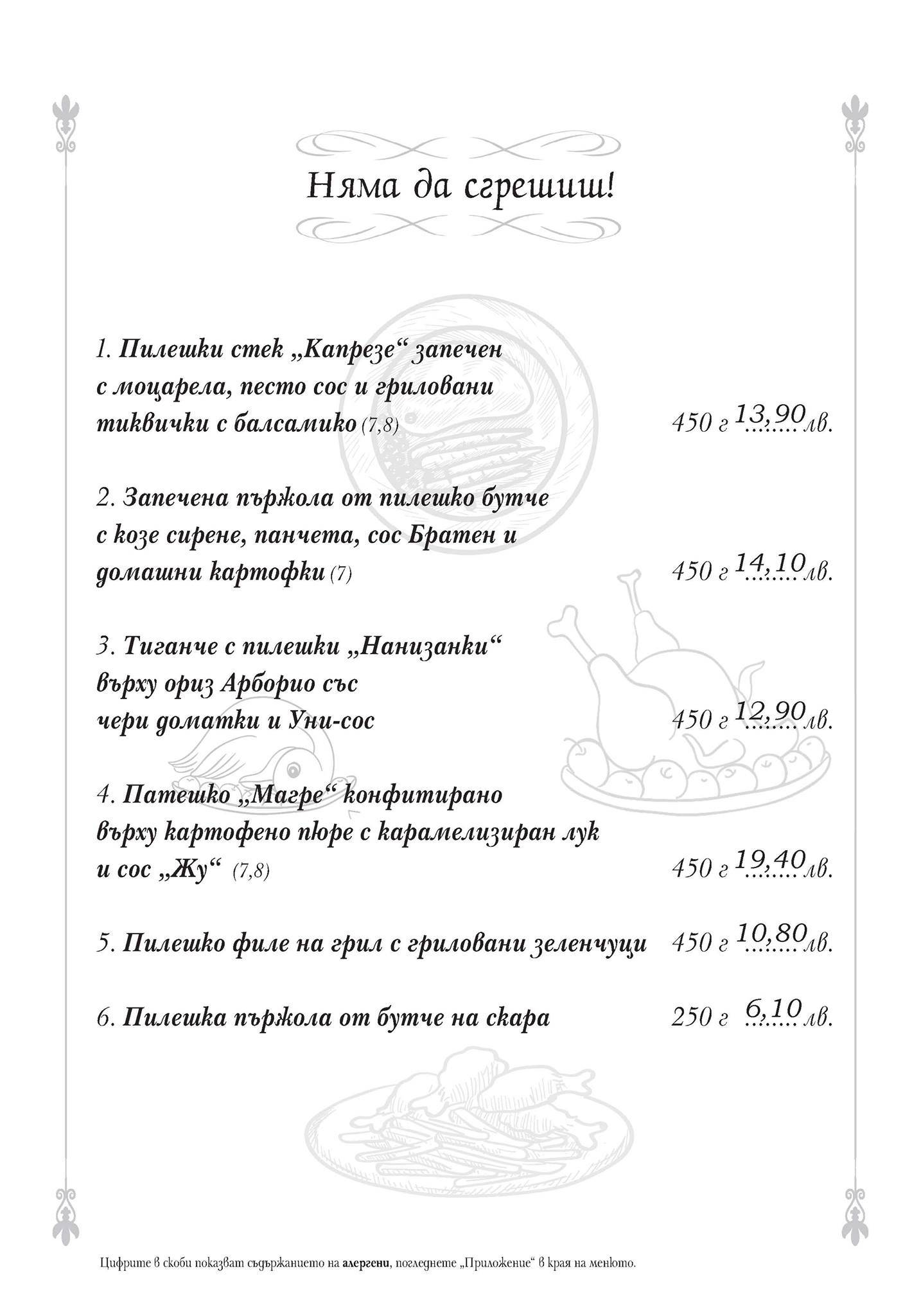 TopTable меню