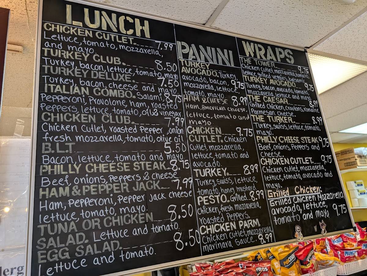 Tower deli café меню