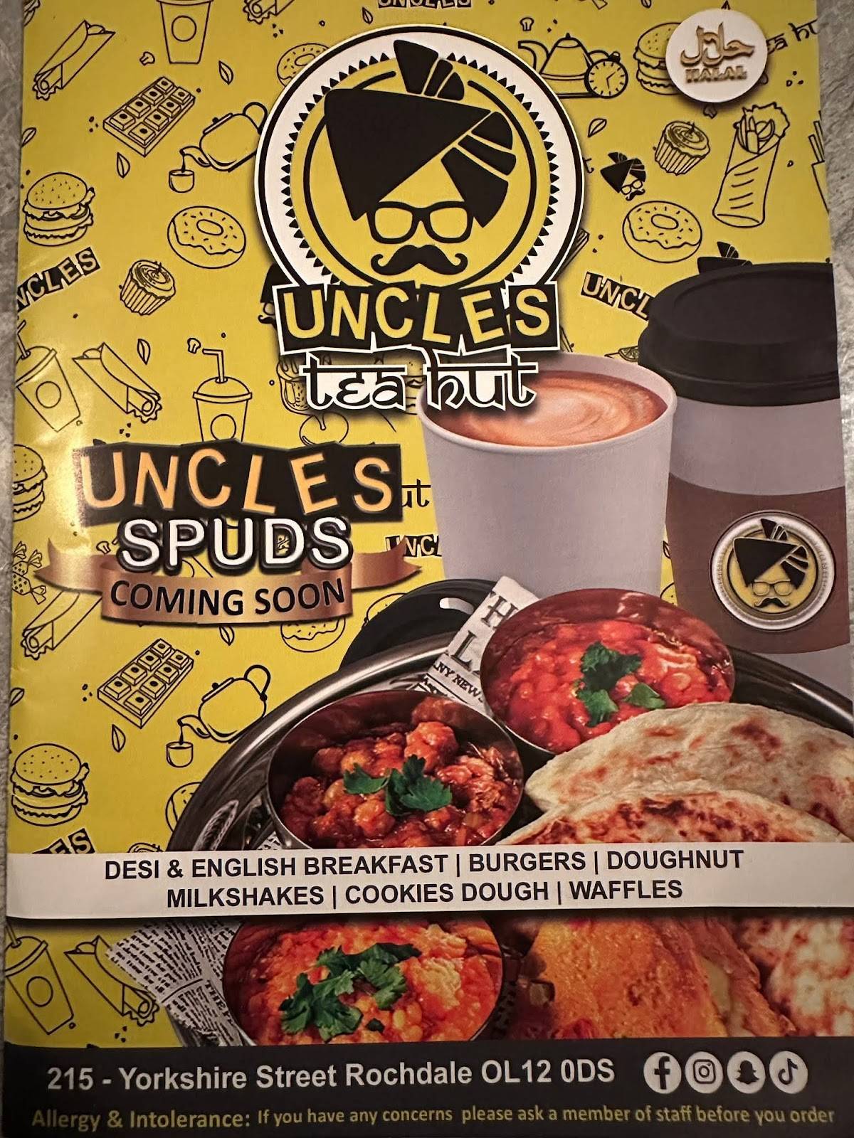 Uncles Tea Hut меню