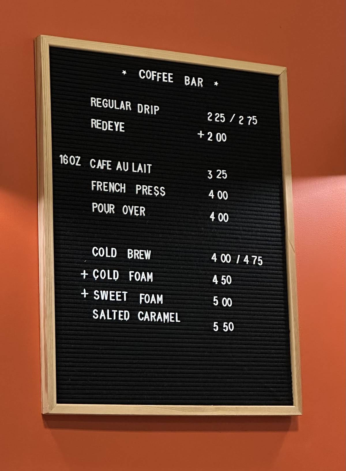 Union Place Coffee Roasters меню