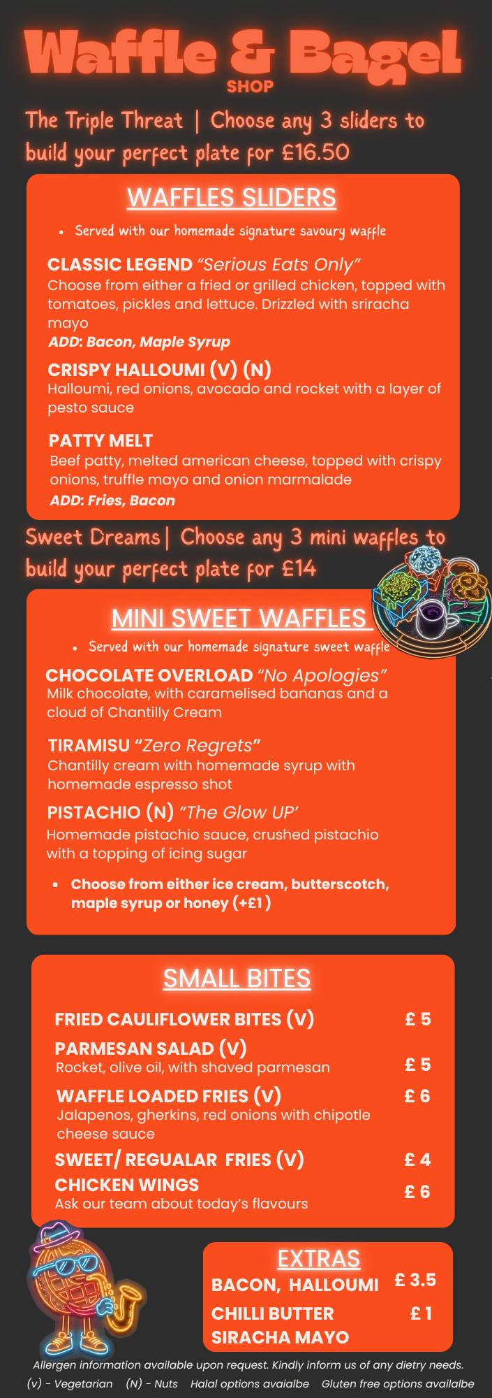 Waffle & Bagel меню