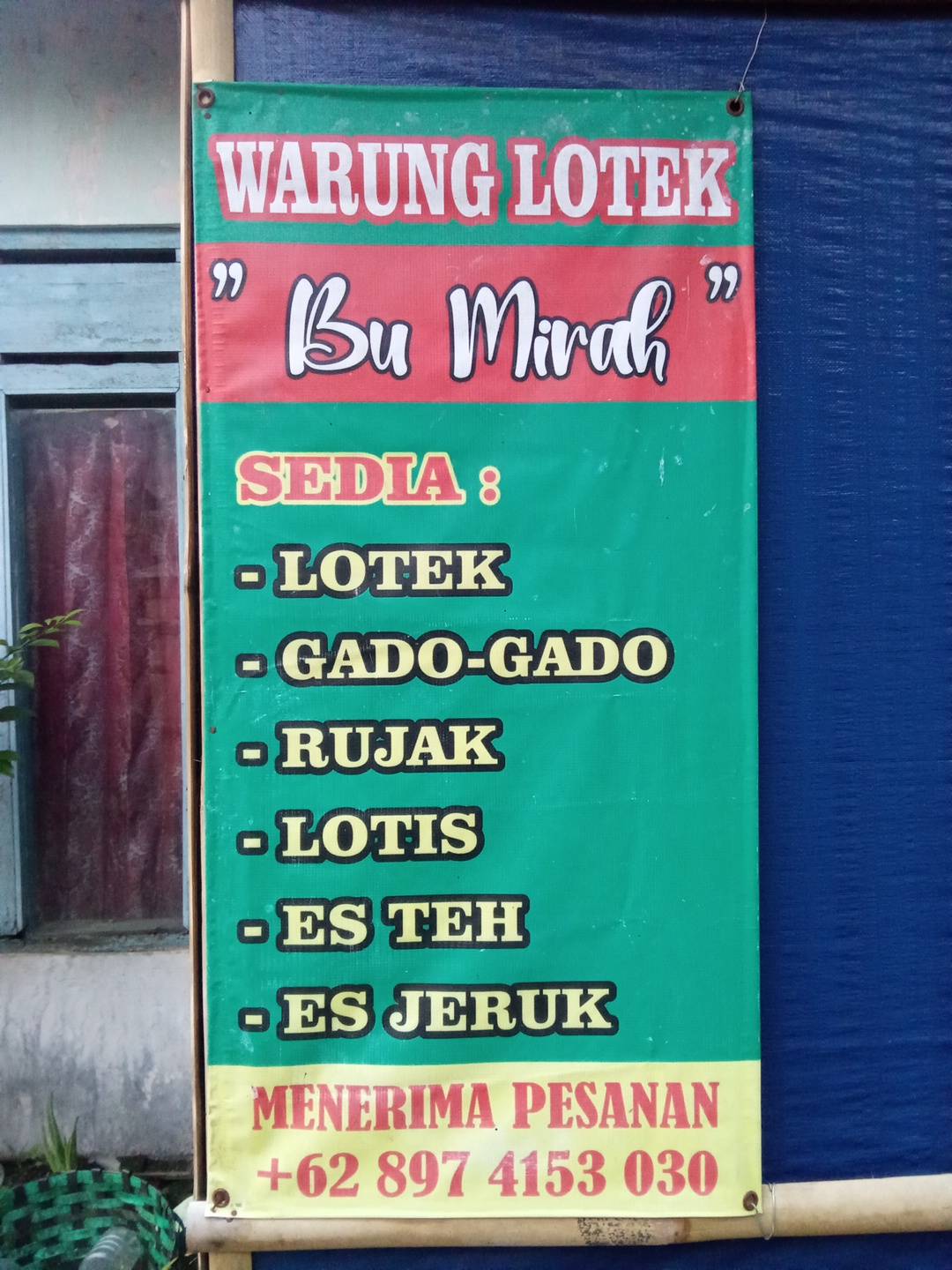 Warung Rojak меню
