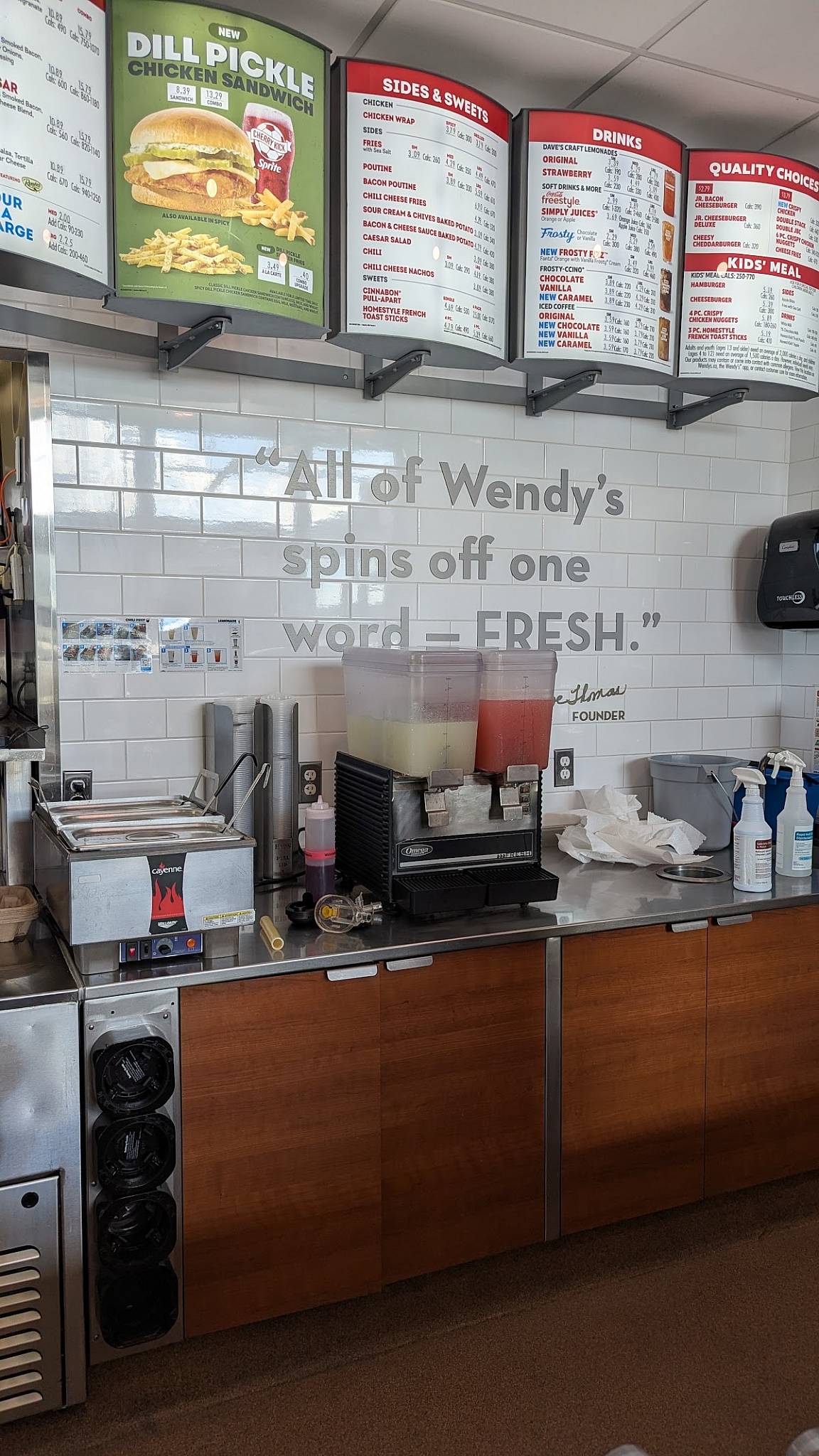 Wendy's меню