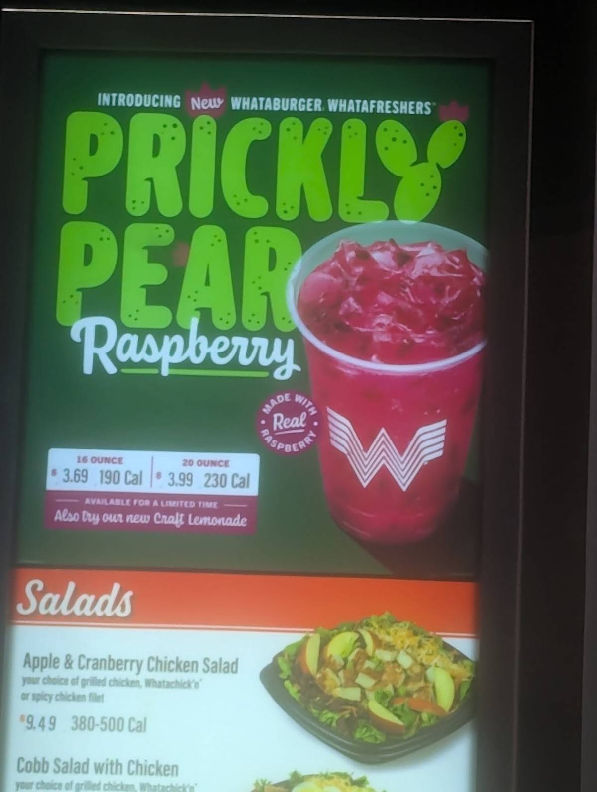 Whataburger меню