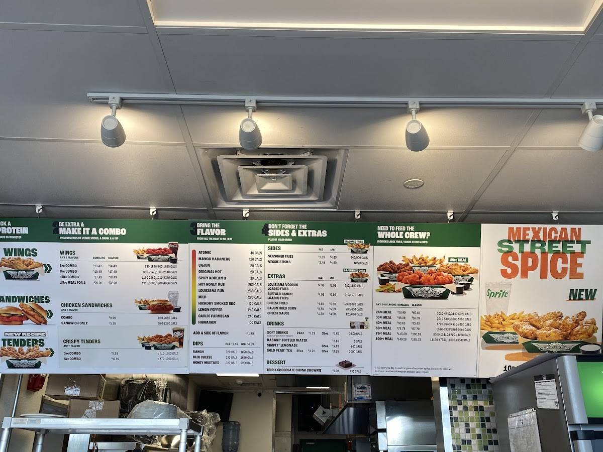 Wingstop меню