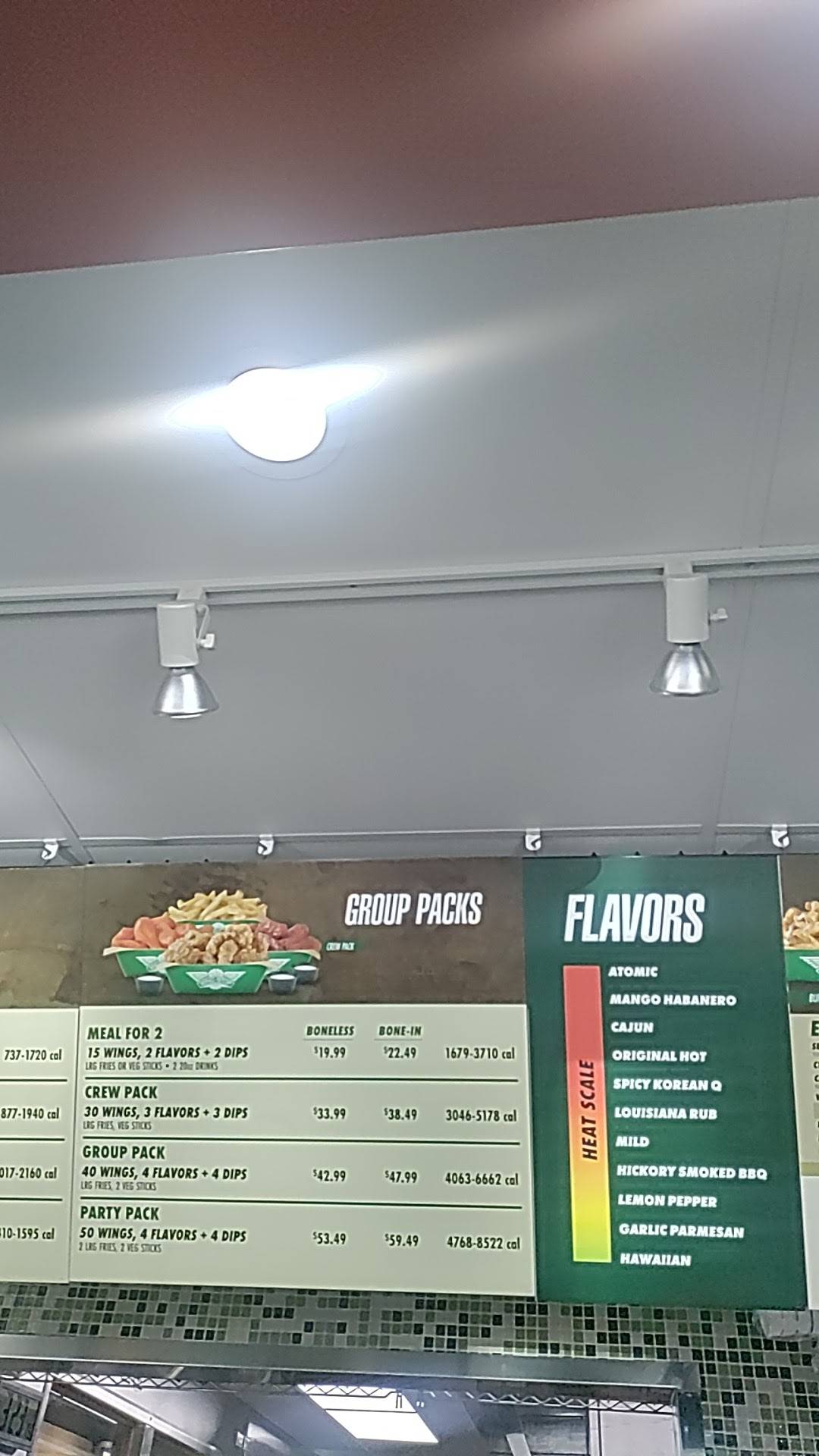 Wingstop меню