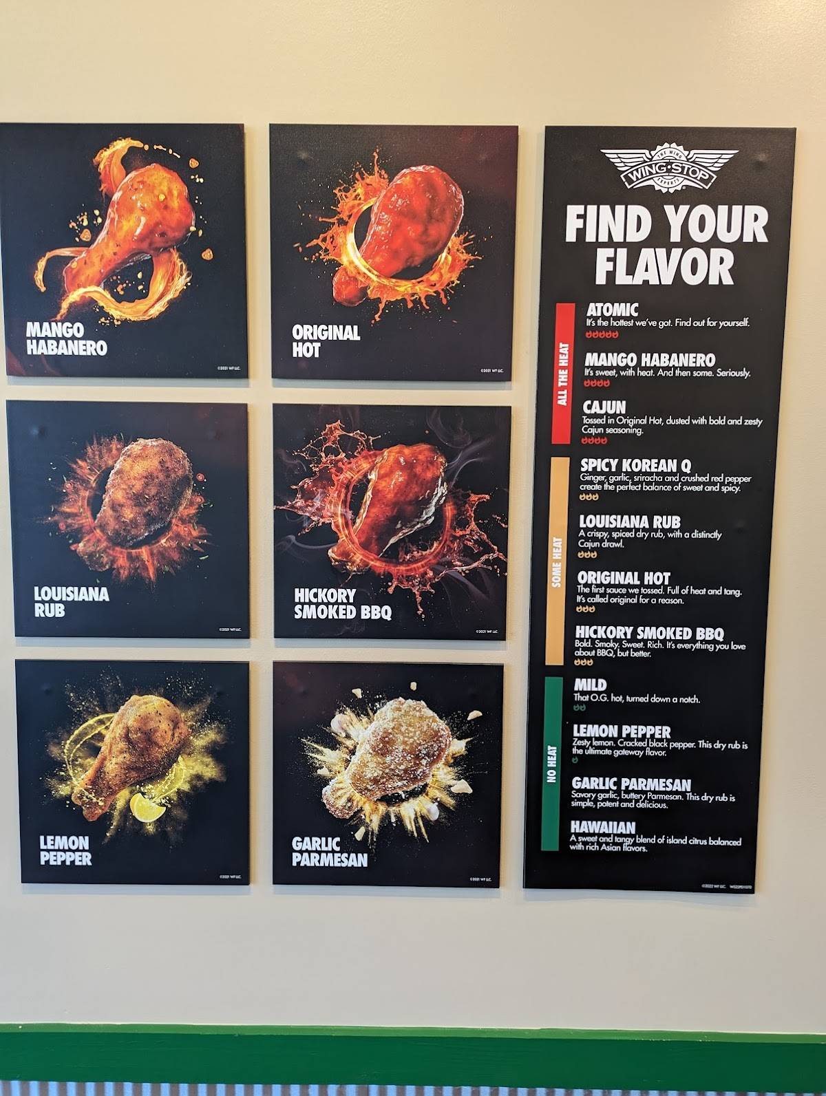 Wingstop меню