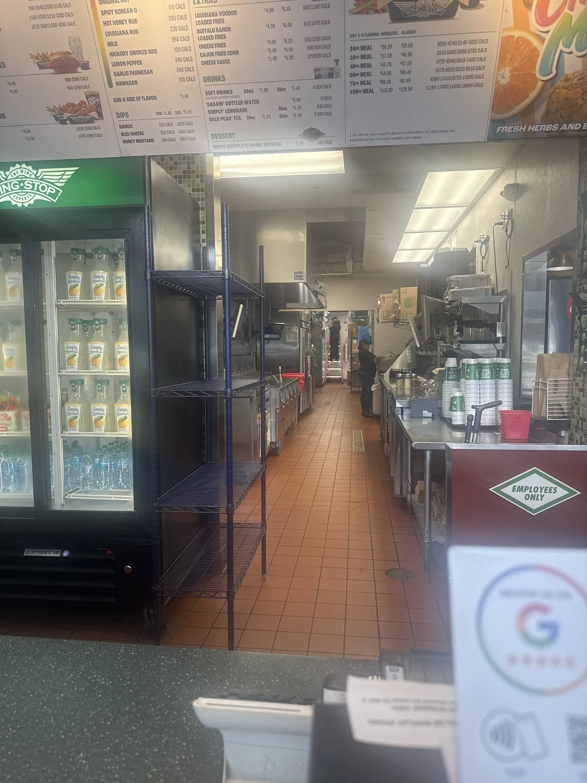 Wingstop меню