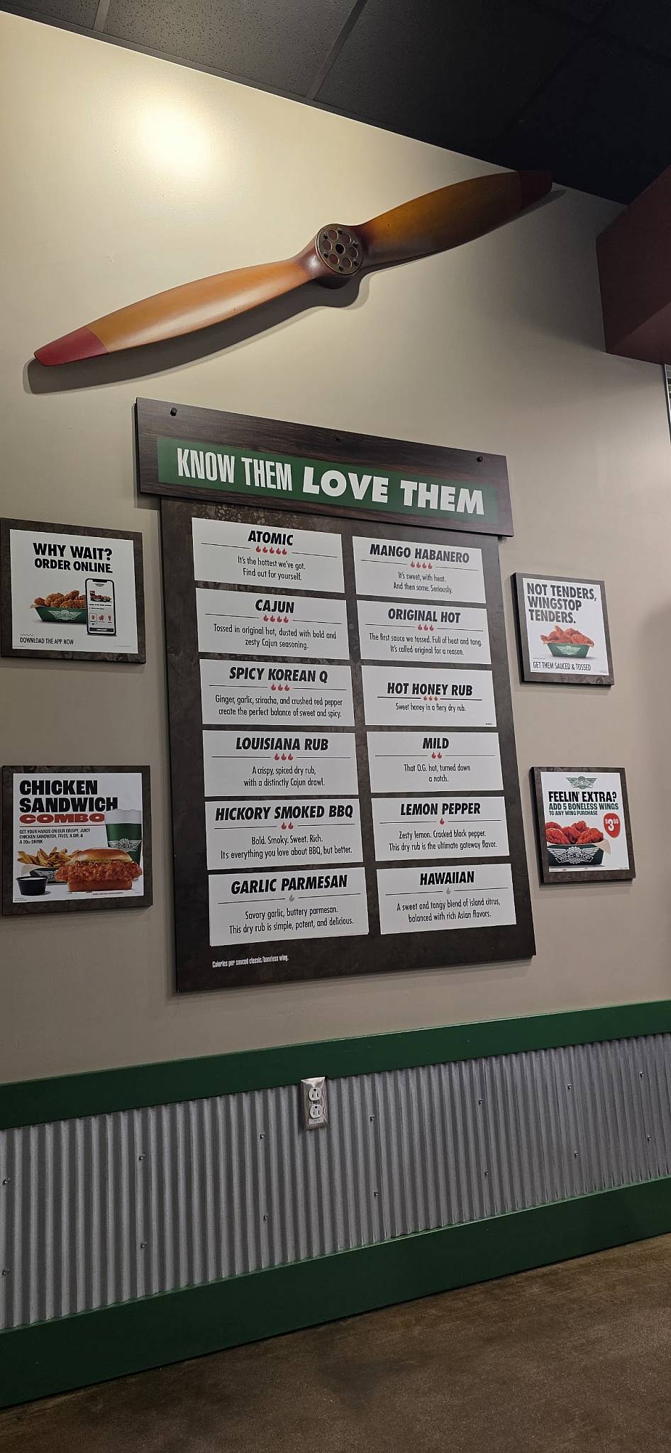 Wingstop меню