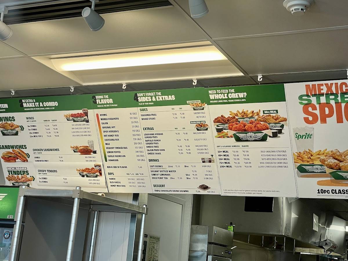 Wingstop меню