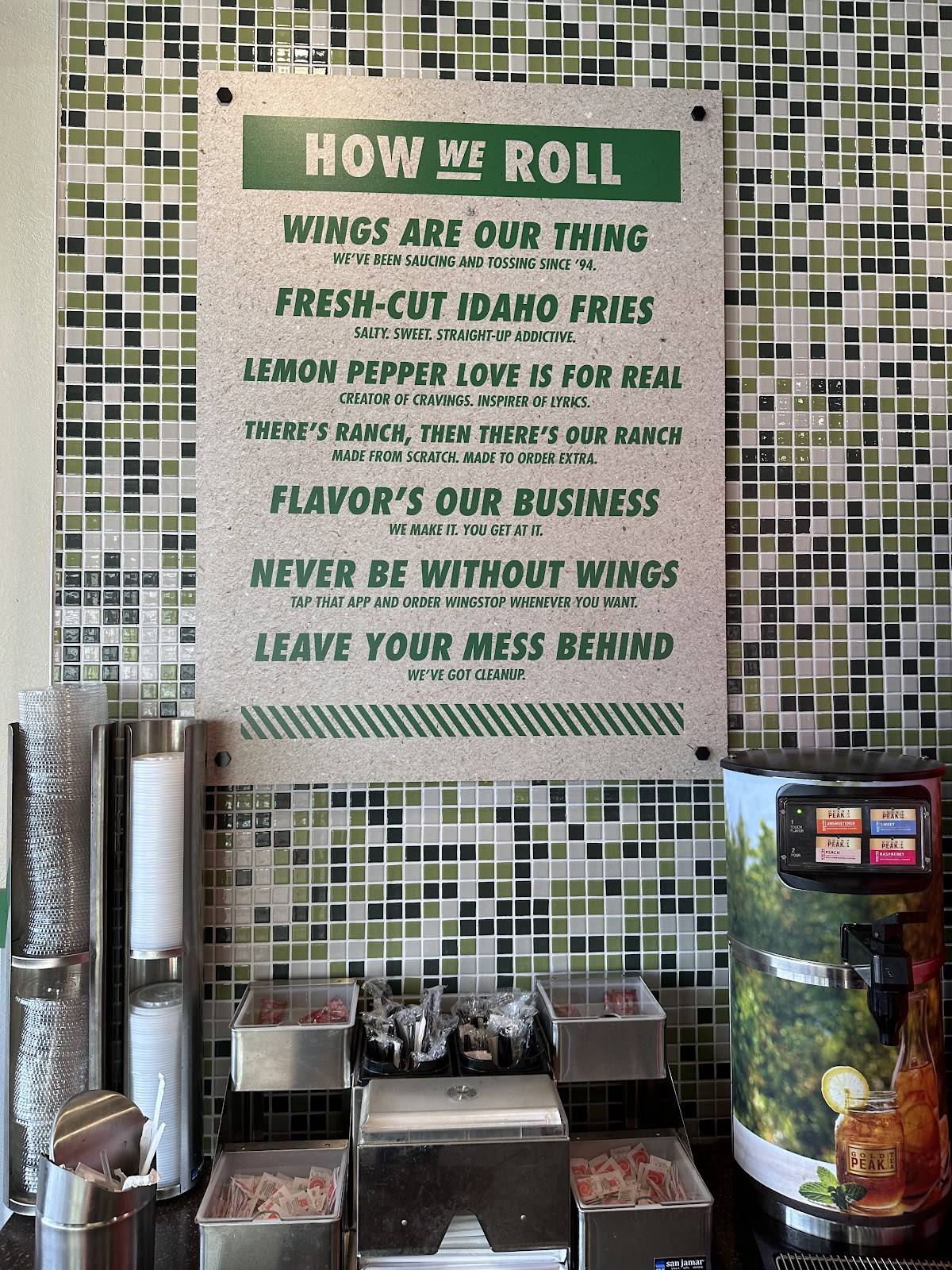 Wingstop меню