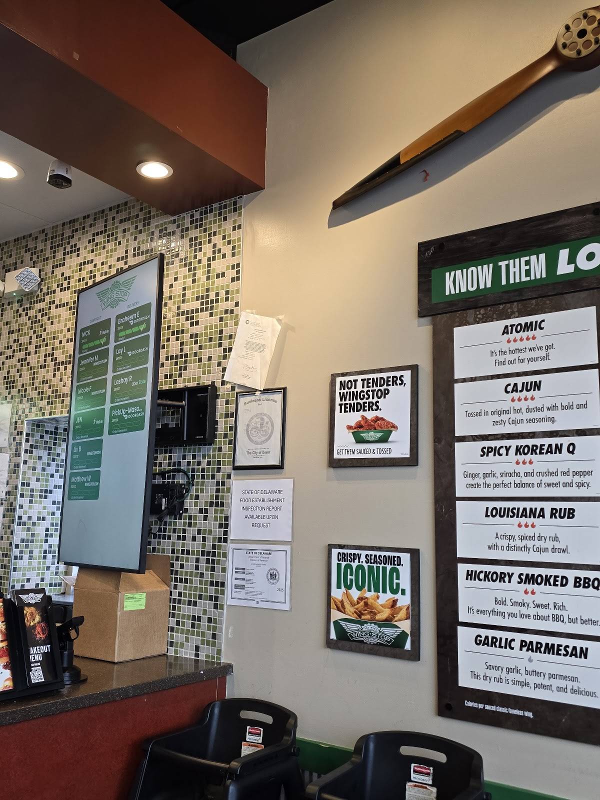 Wingstop меню