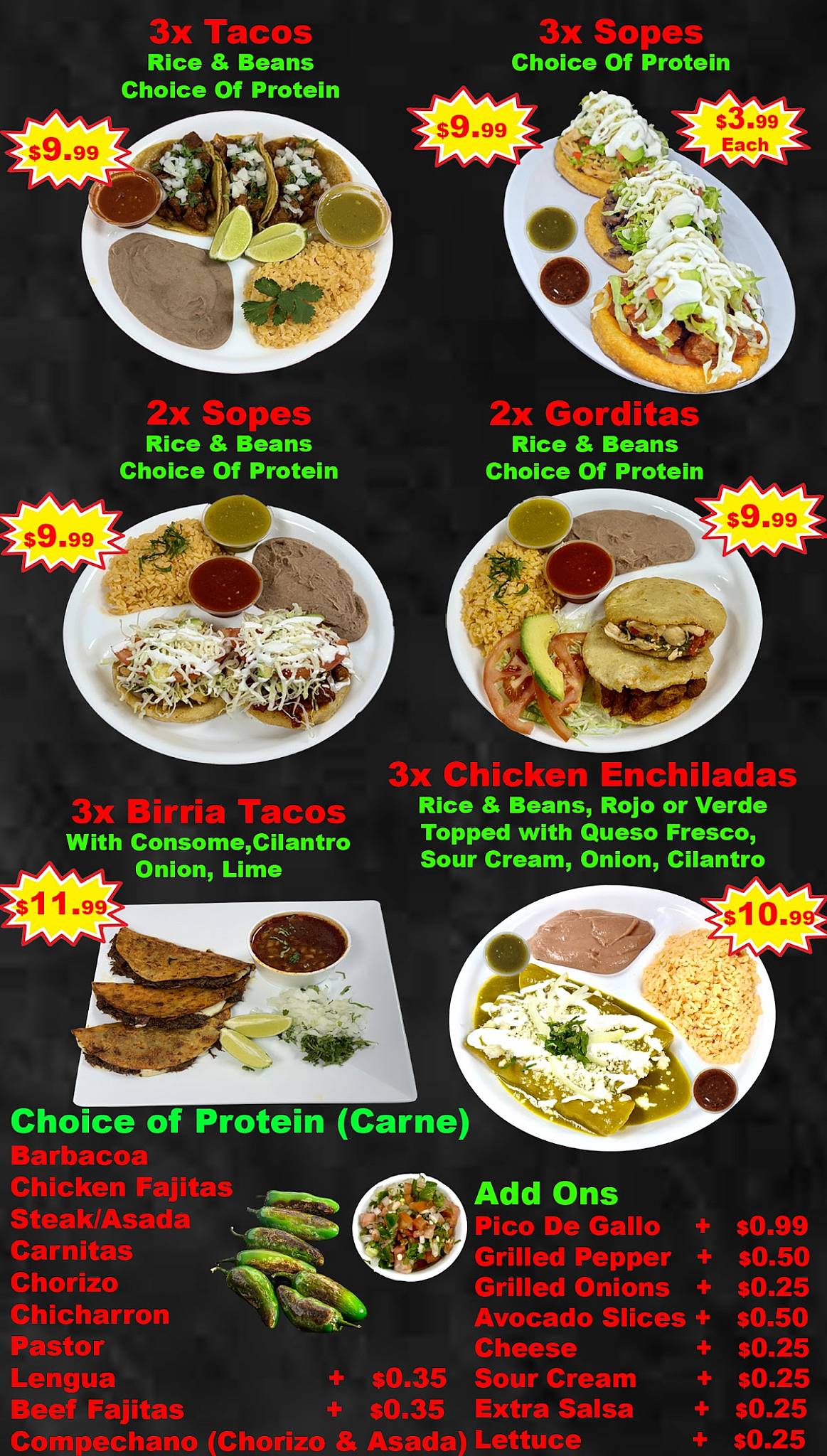 XPRESS TACOS меню