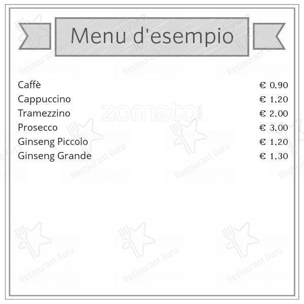 Bar Zama меню