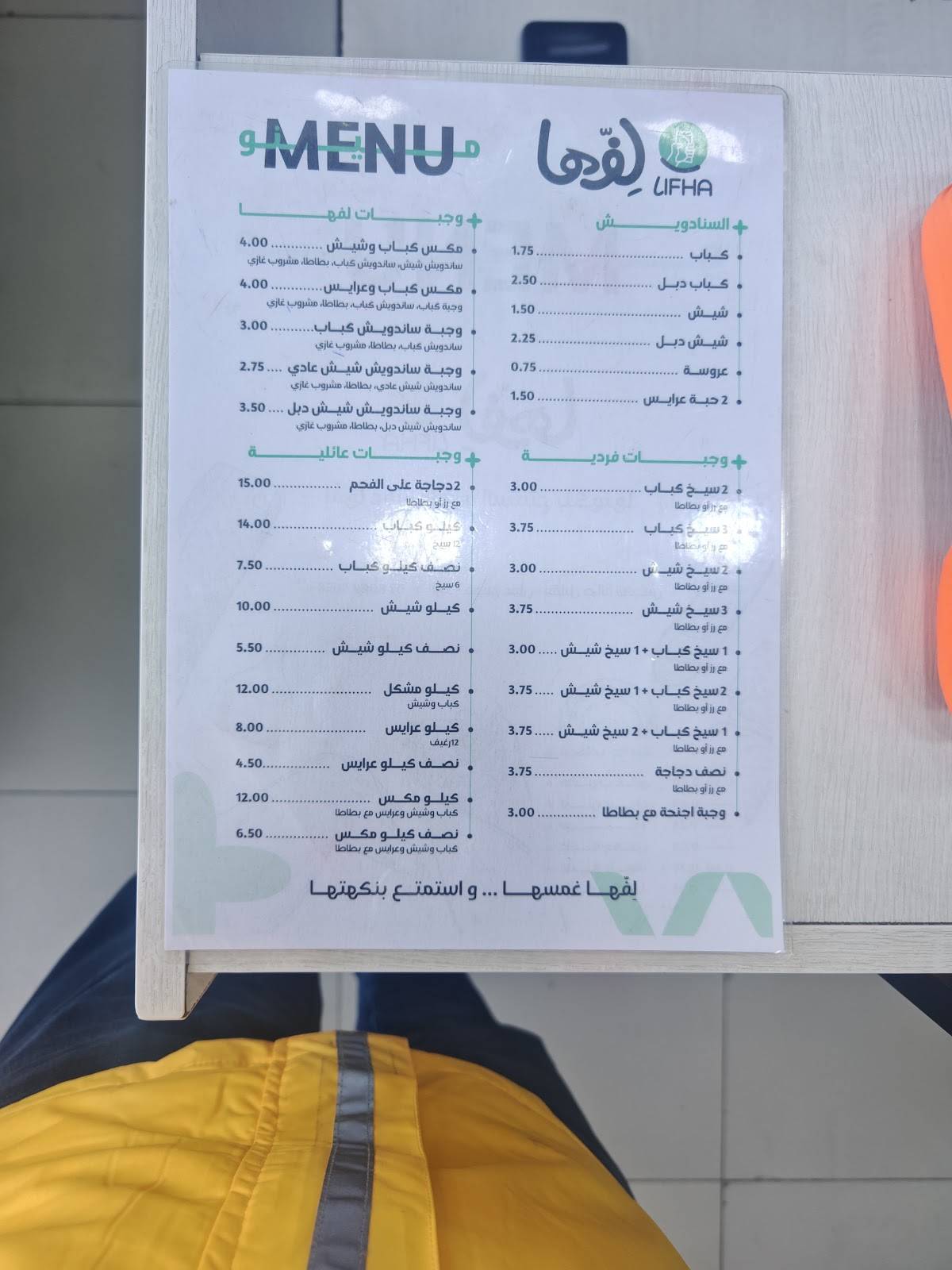 لفها меню