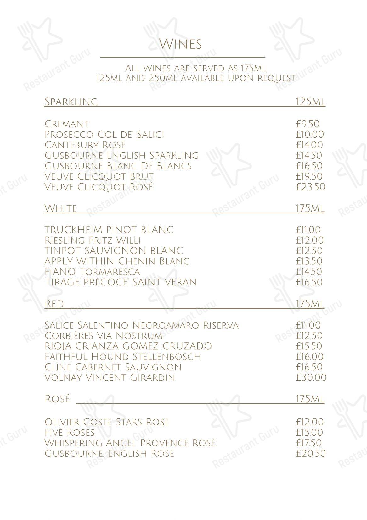 Меню ресторана Cheals - Takeaway Menu