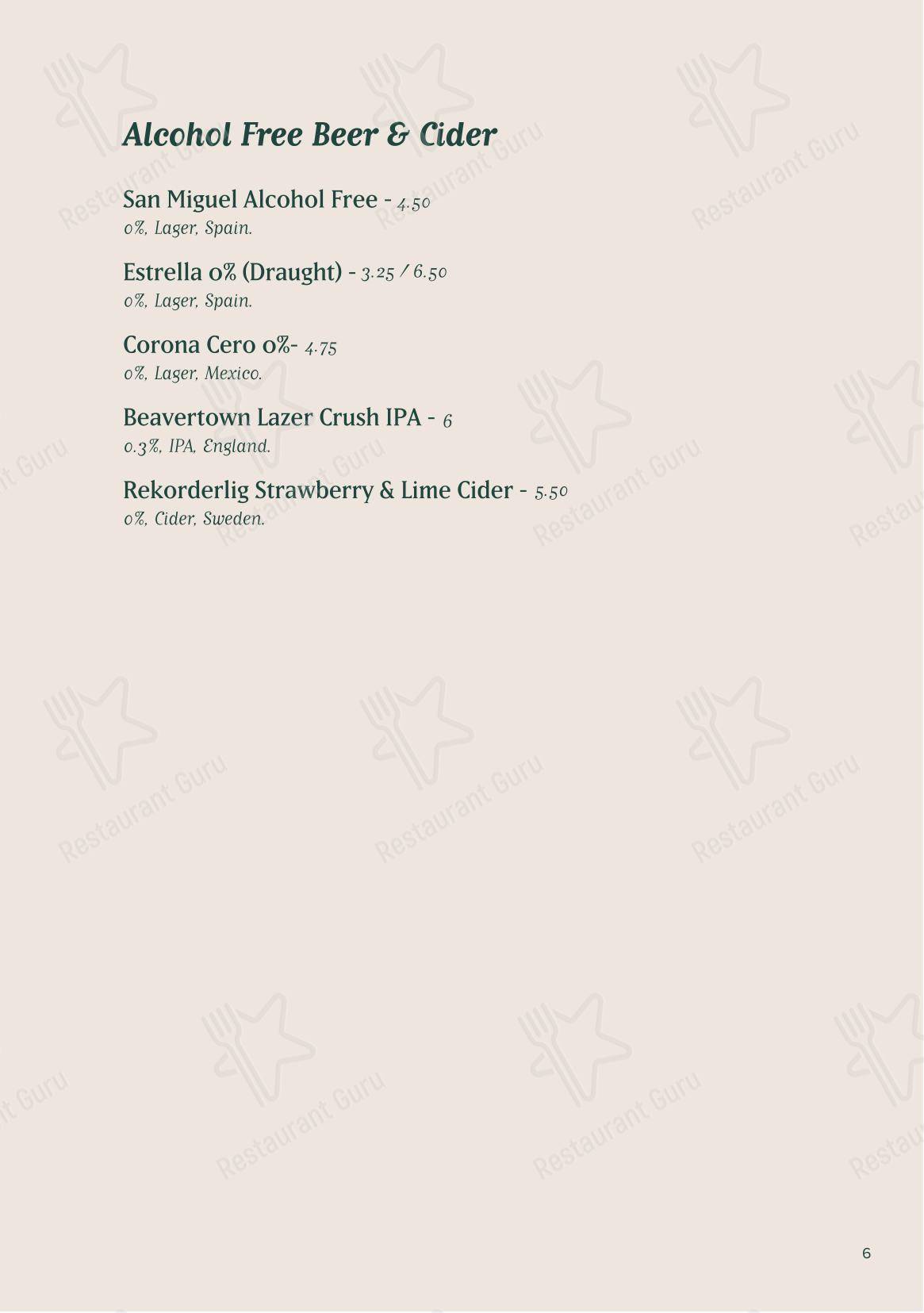 Emily's в Формби - Lunch Menu