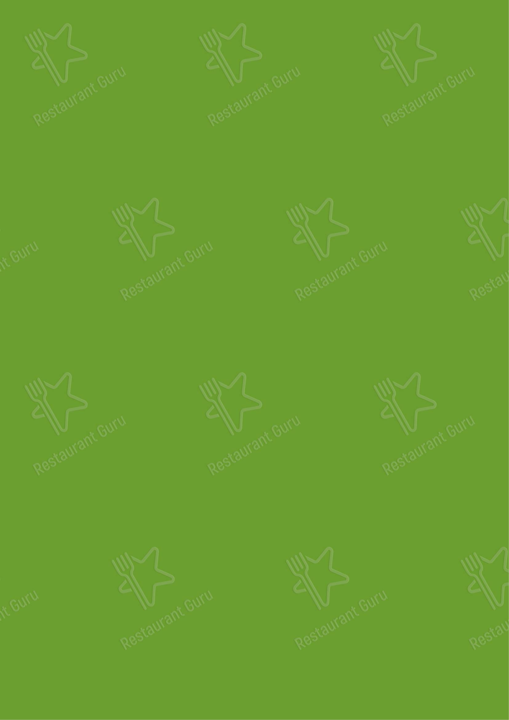 Меню ресторана Green Villa Pizza - Меню