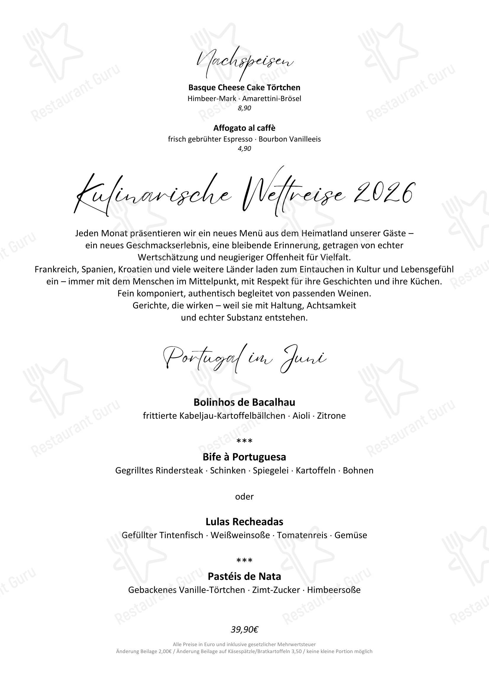 Основное меню Hotel & Restaurant St. Raphael im Allgäu
