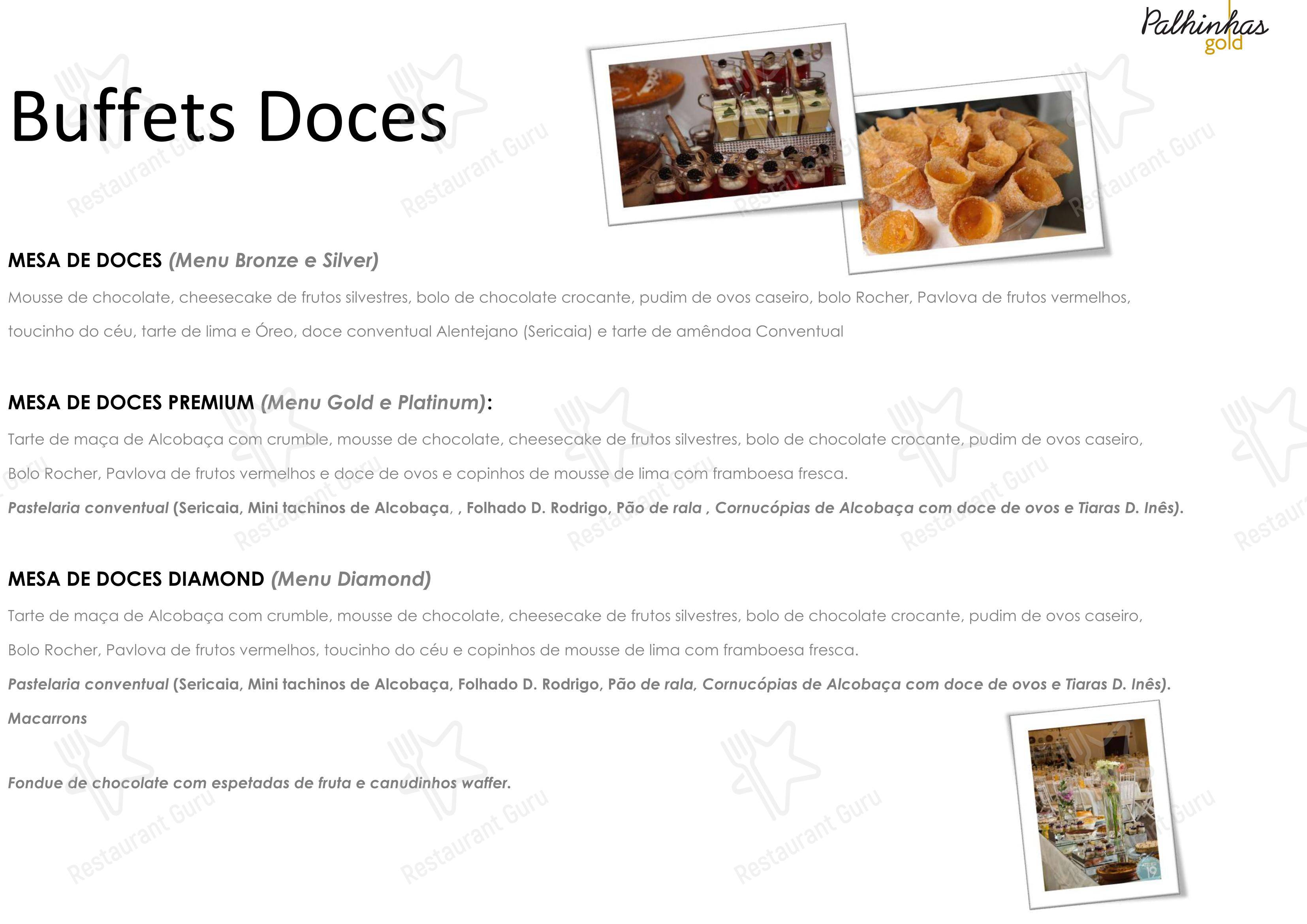 Boronia Catering Menu Pack ресторана Palhinhas Gold в Риу-Майоре