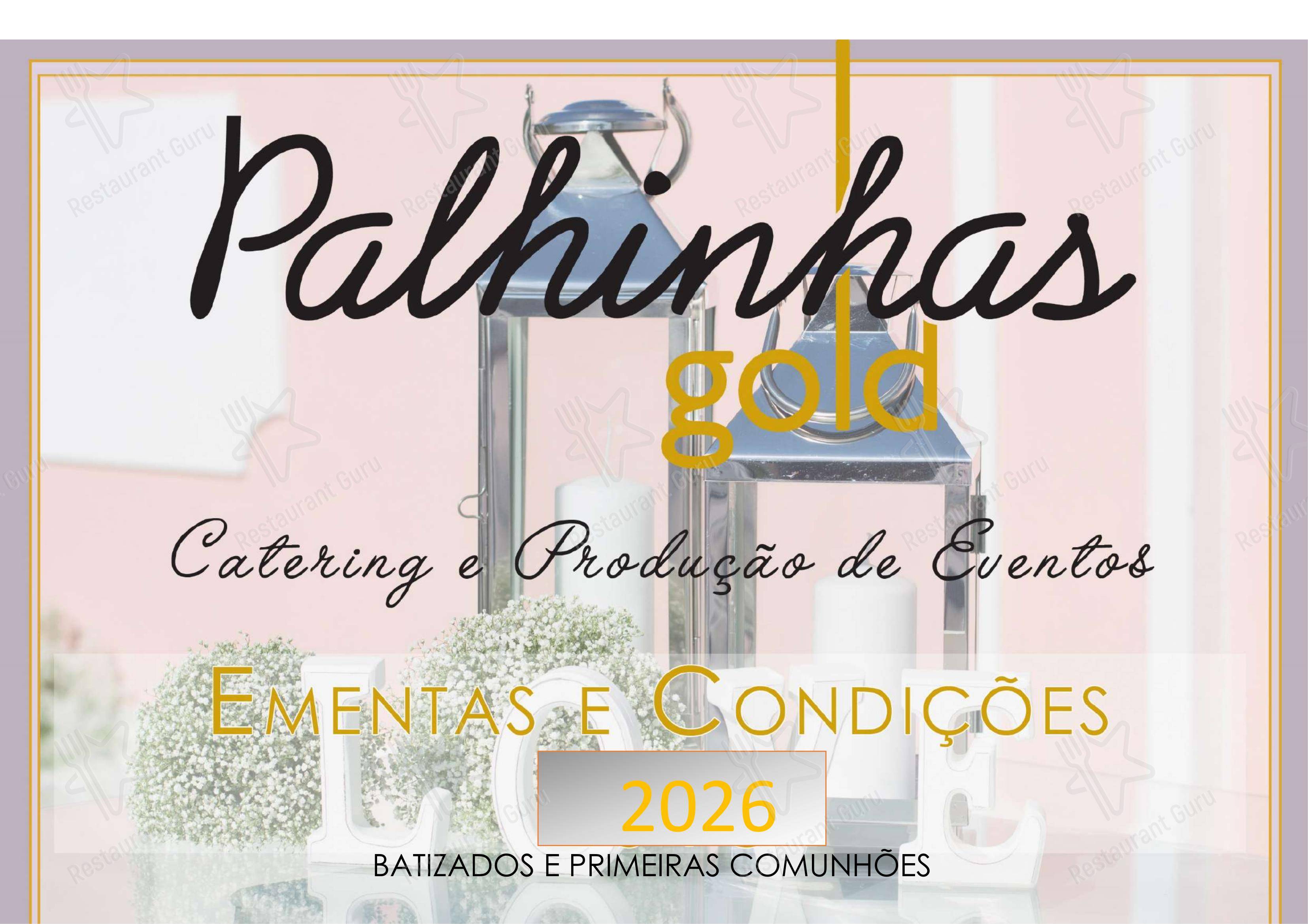 Меню ресторана Palhinhas Gold - Catering Menu