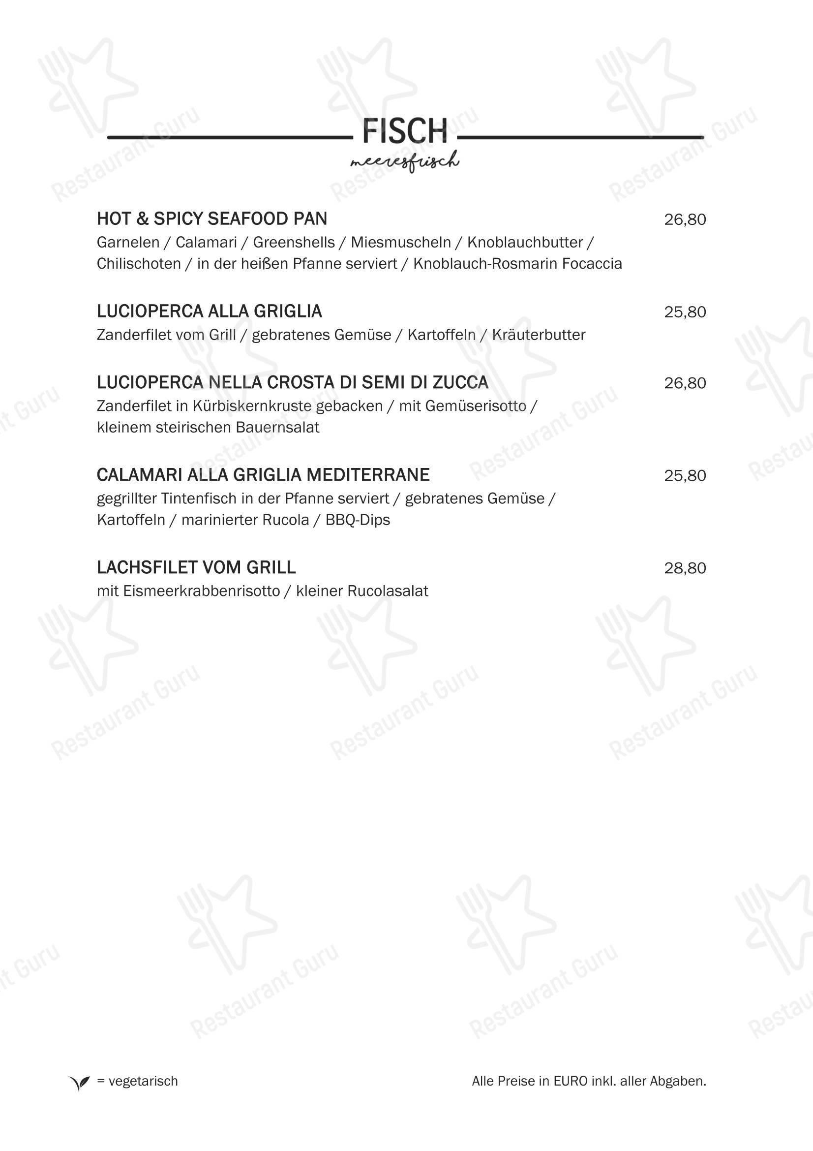 Restaurant Pasta в Мёдлинге - Меню напитков