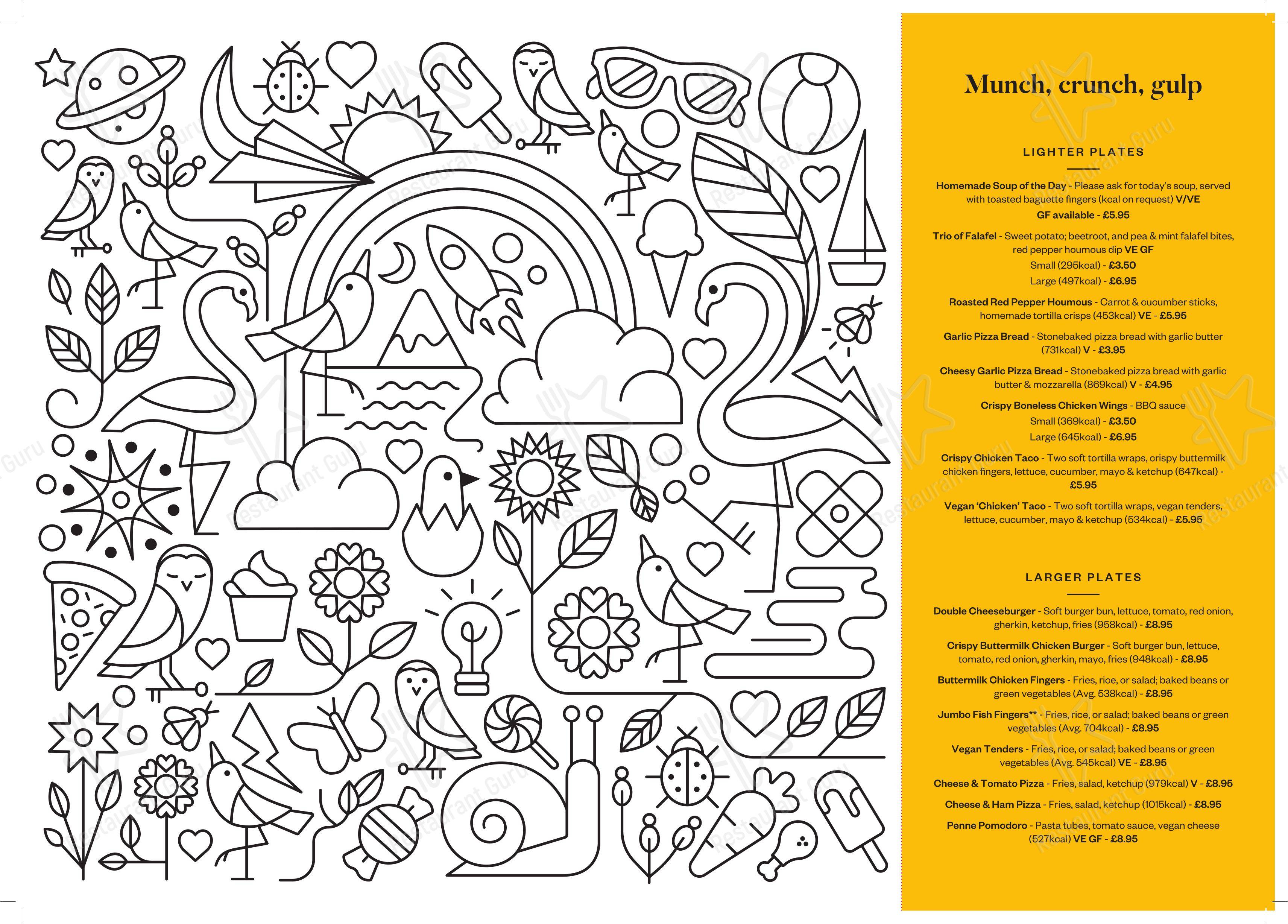 Takeaway Menu паба и бара Runyon’s в Манчестере
