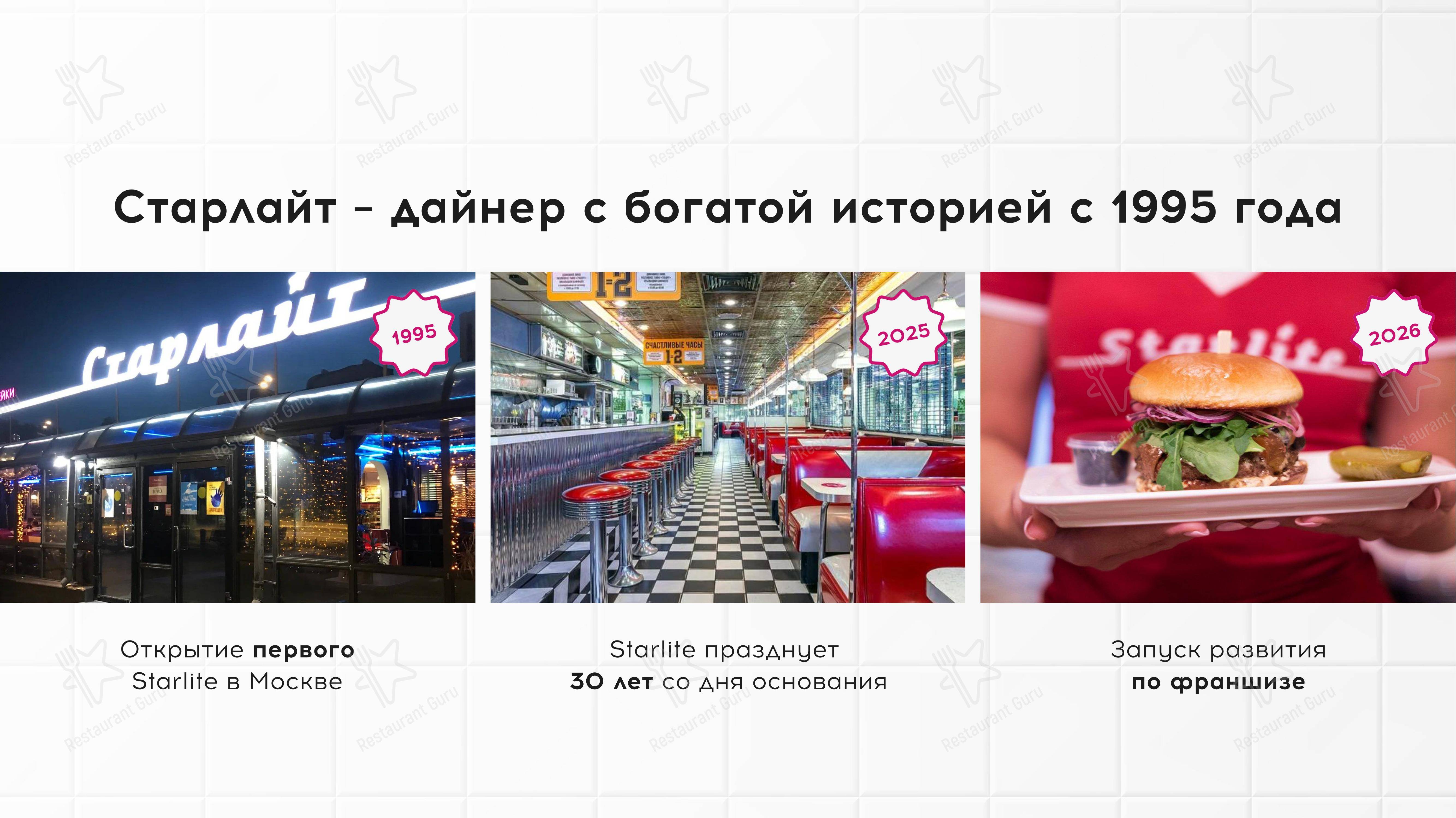 Старлайт Дайнер в Москве - Меню