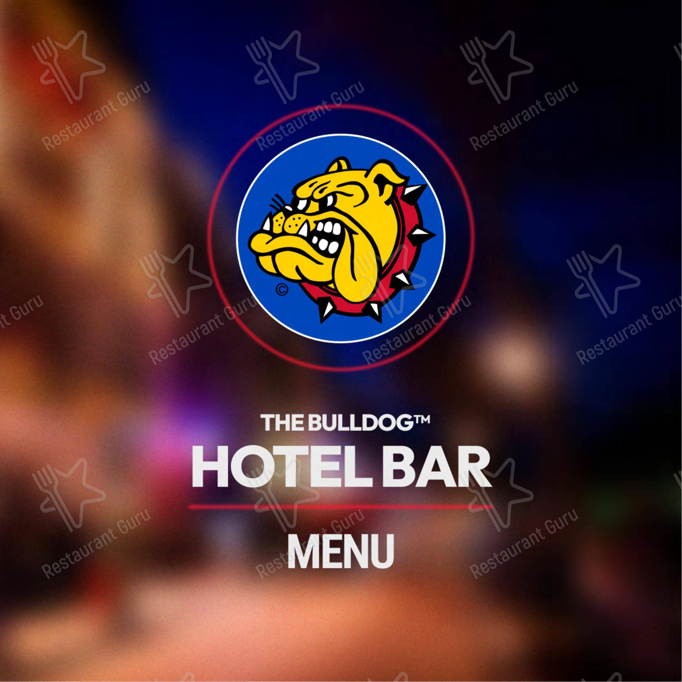 Меню напитков ресторана The Bulldog Rome