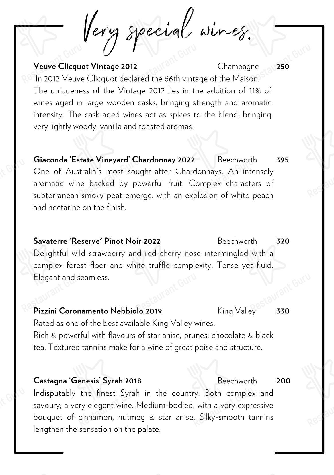 The Victoria Hotel Rutherglen в Рутерглене - 菜单