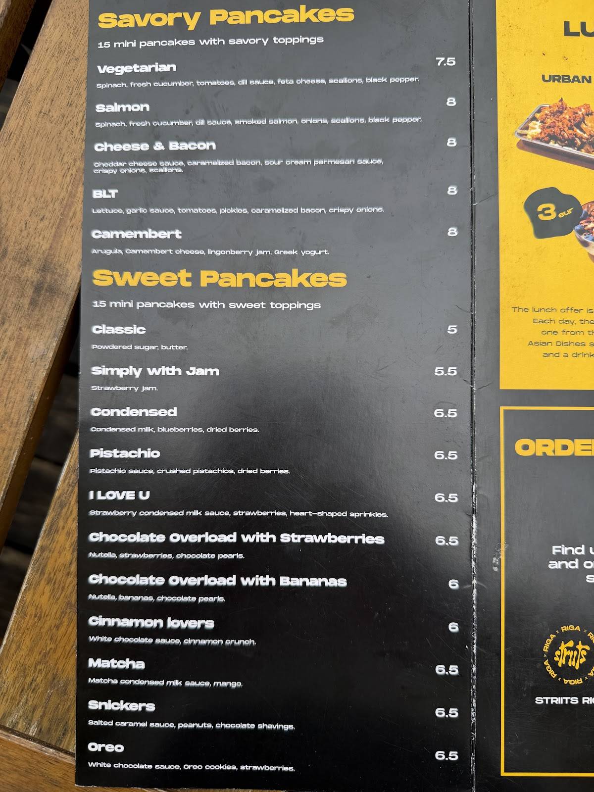 strEAT RIGA TERASE меню