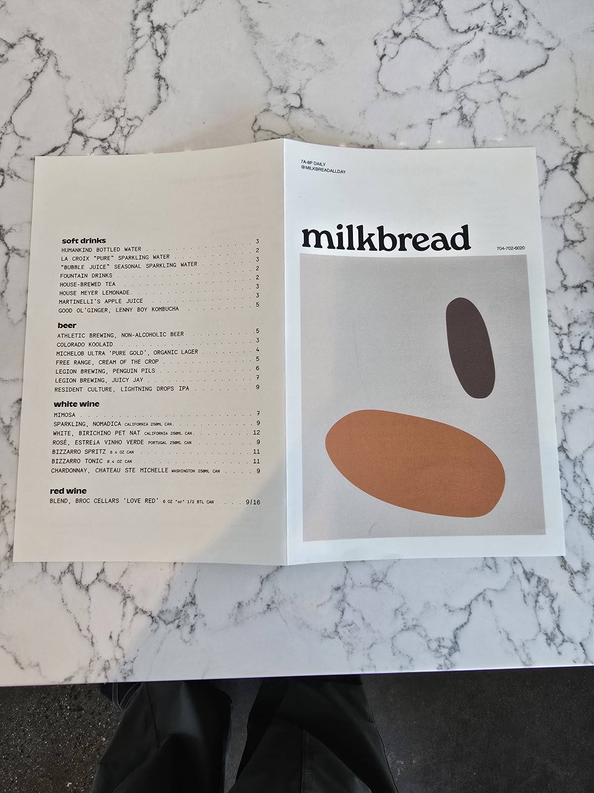 milkbread меню