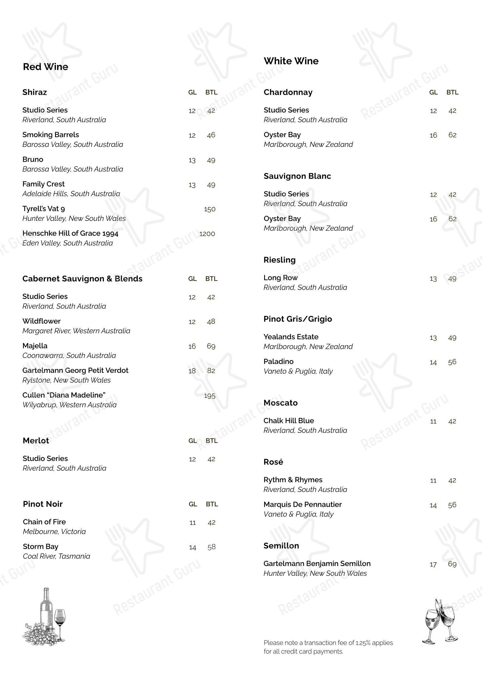 Меню паба и бара BAR30 & Bistro Parramatta - Детское