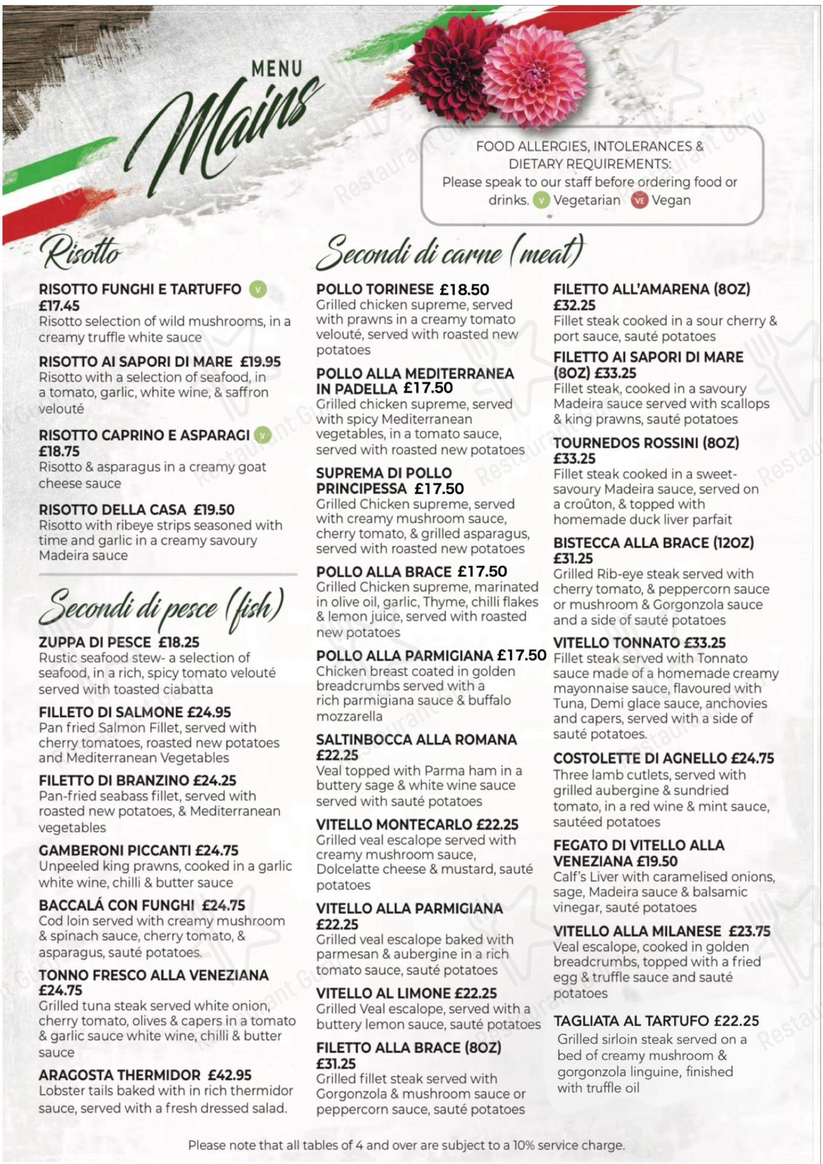Взгляните на меню Dalia’s Bistro