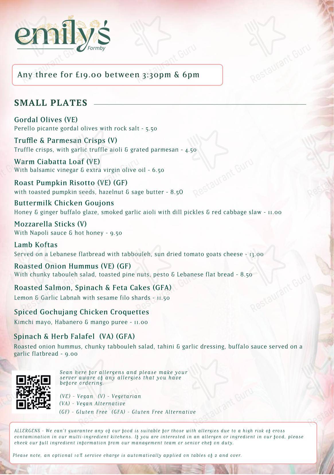 Emily's в Формби - Boronia Catering Menu Pack