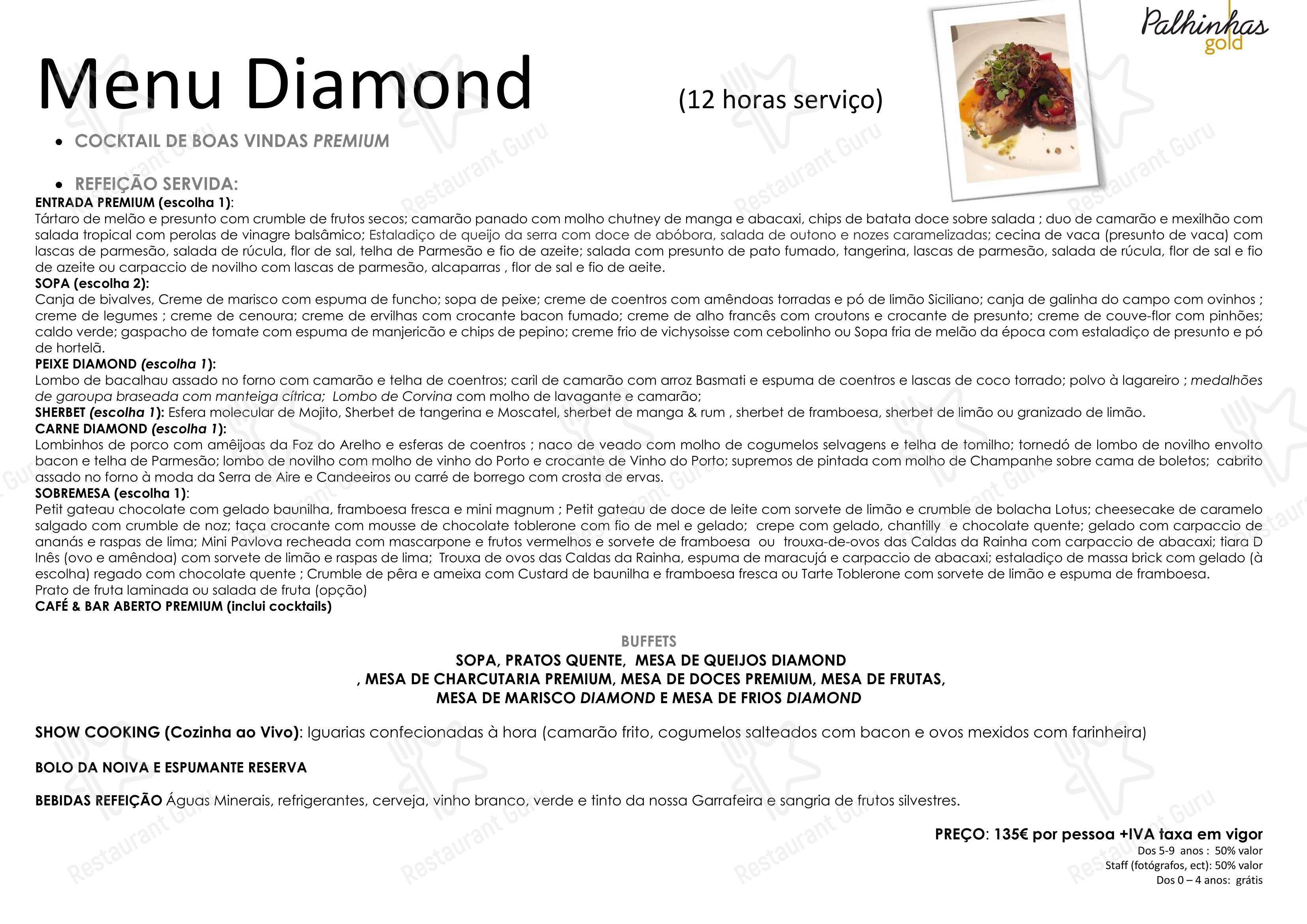 Boronia Catering Menu Pack ресторана Palhinhas Gold в Риу-Майоре