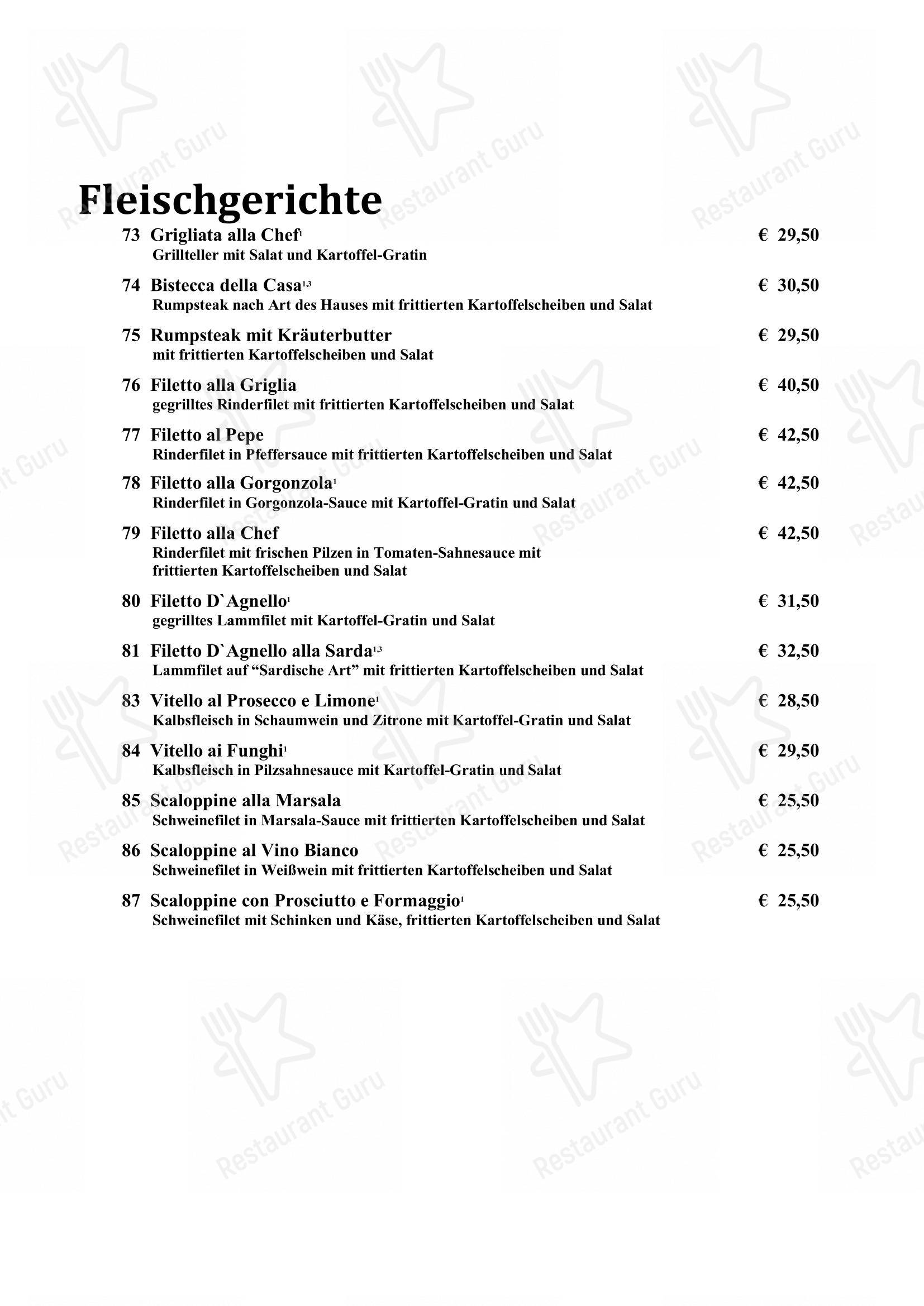 Ristorante Angelo в Райне - Меню
