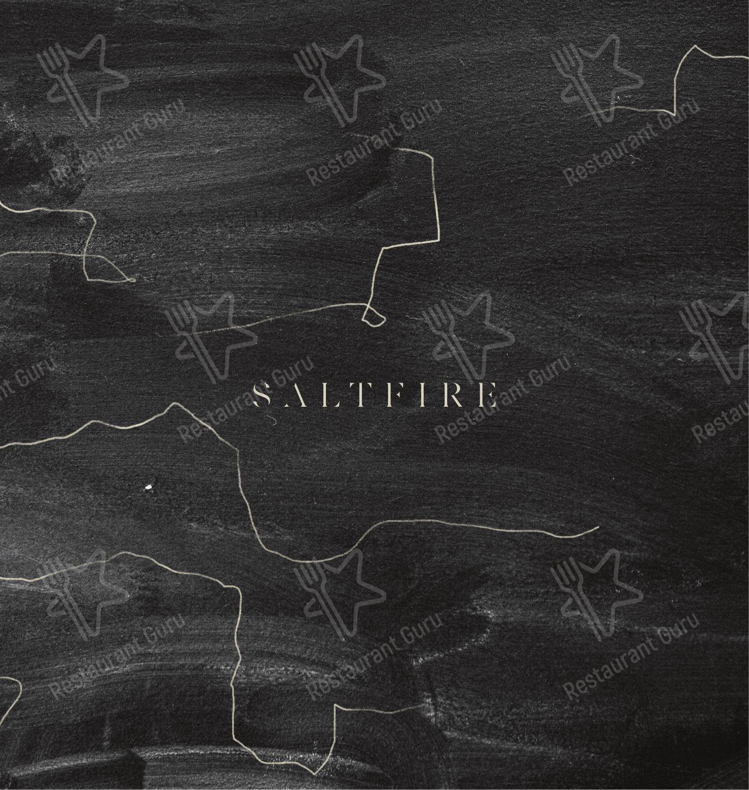 Основное меню стейк хауса Saltfire в Манаме