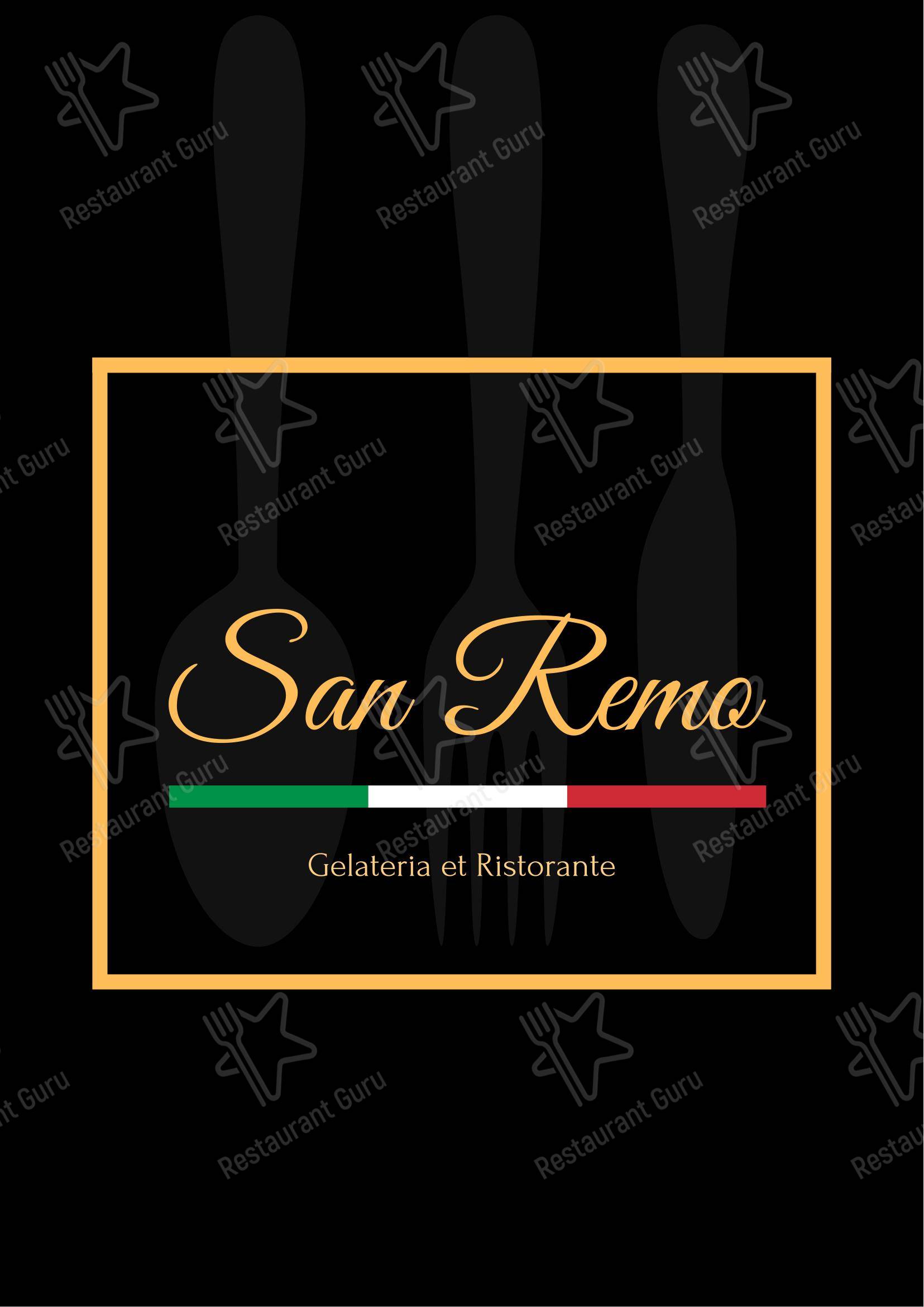 San Remo Eiscafé, Pizzeria und Restaurant - Rerik в Рерике - Меню напитков