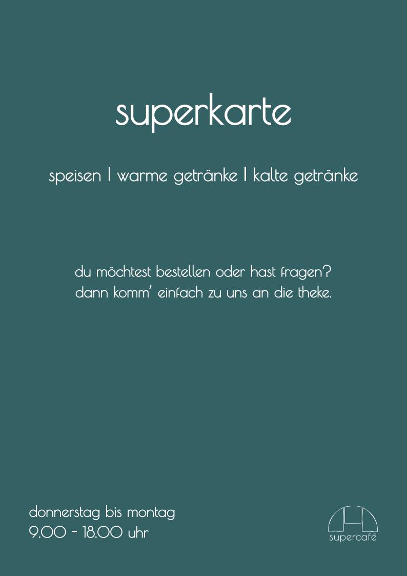 supercafé меню
