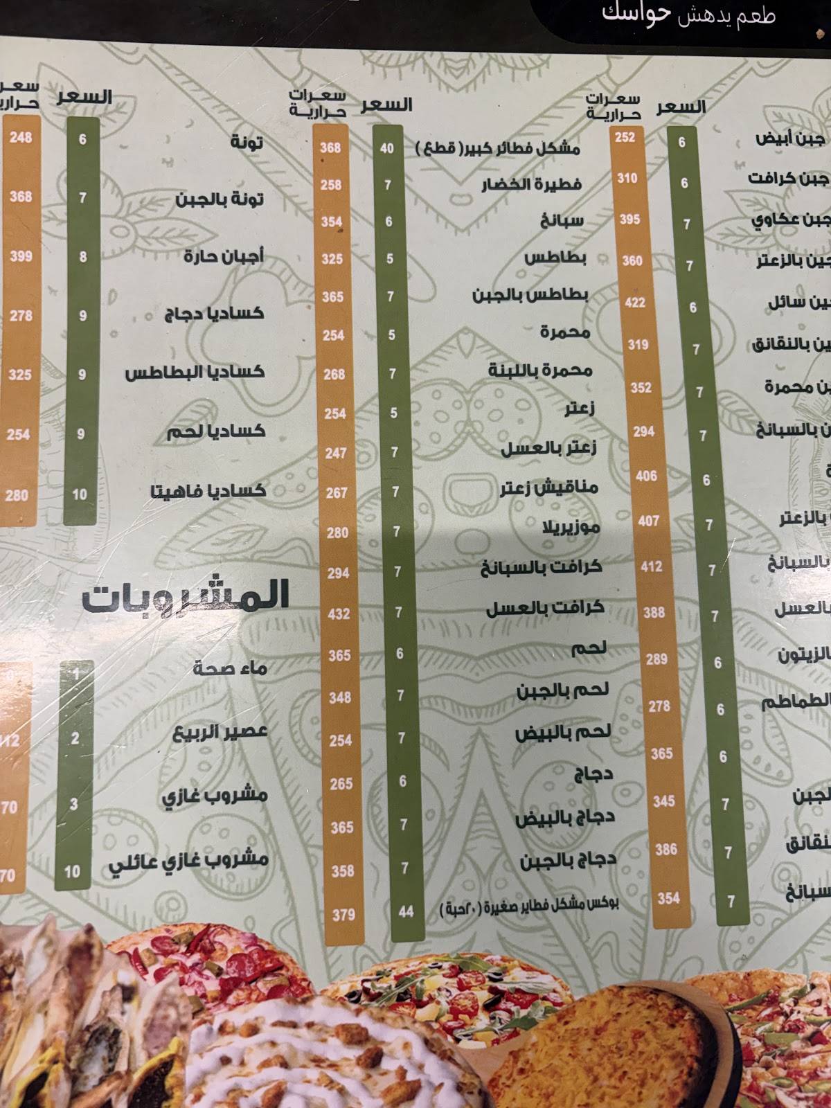 طابونة меню