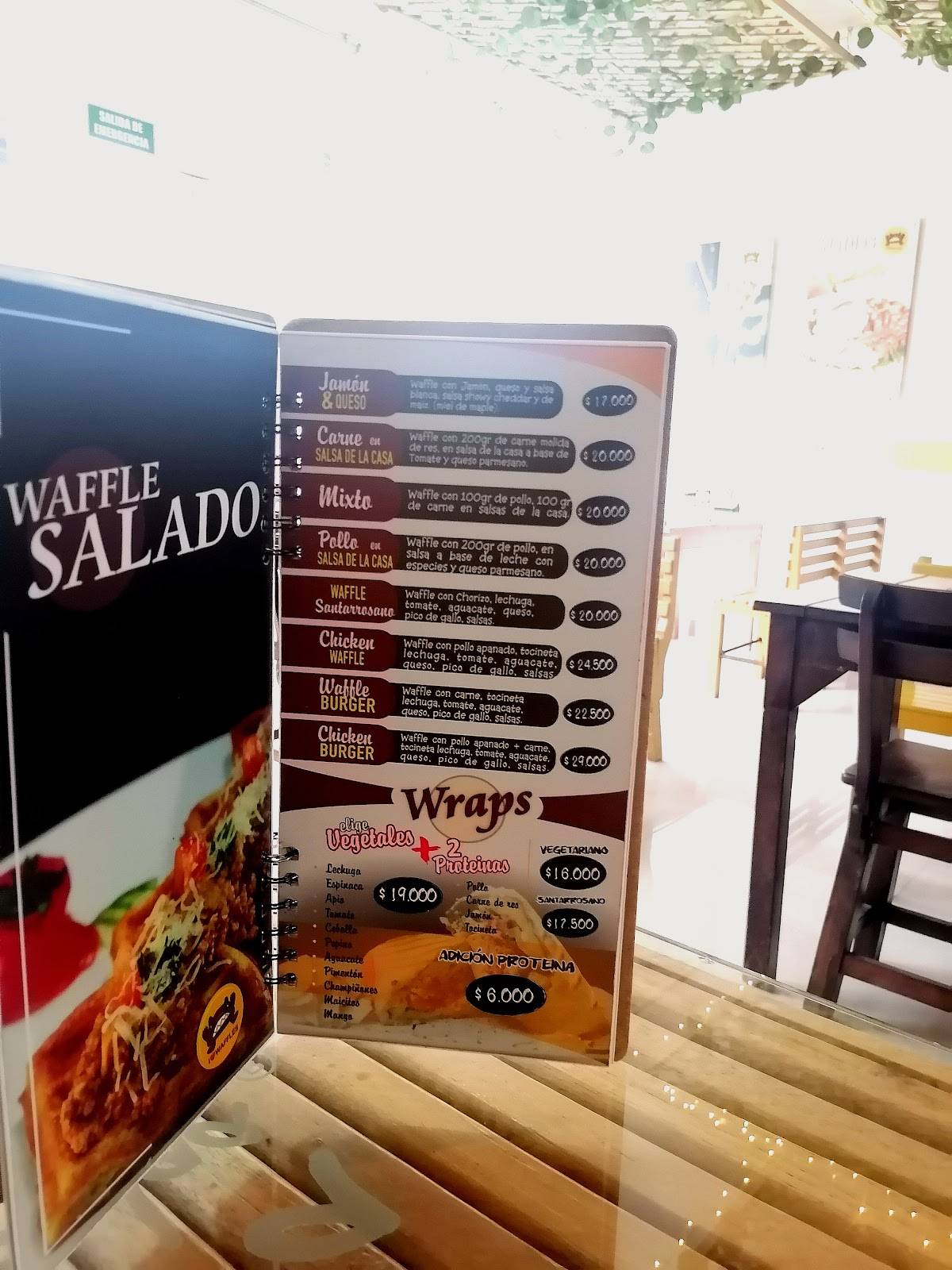 wafflera santa rosa de cabal меню