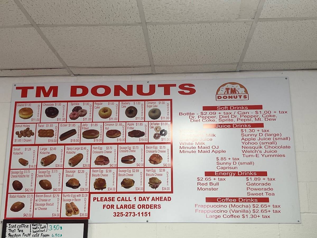 TM Donuts меню