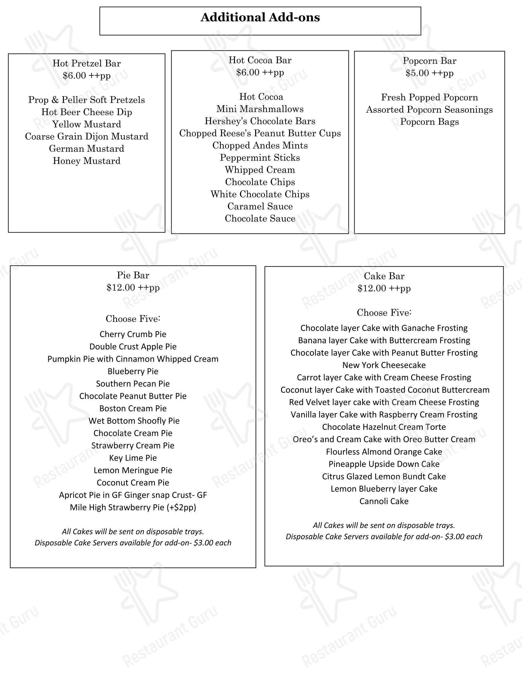 Меню 29 Cooks Catering - Takeaway Menu