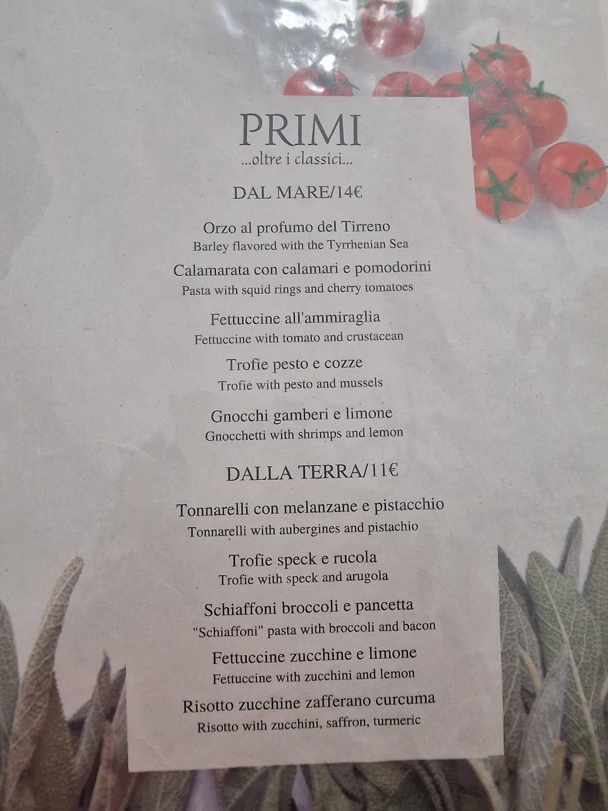 704 Ristorante меню