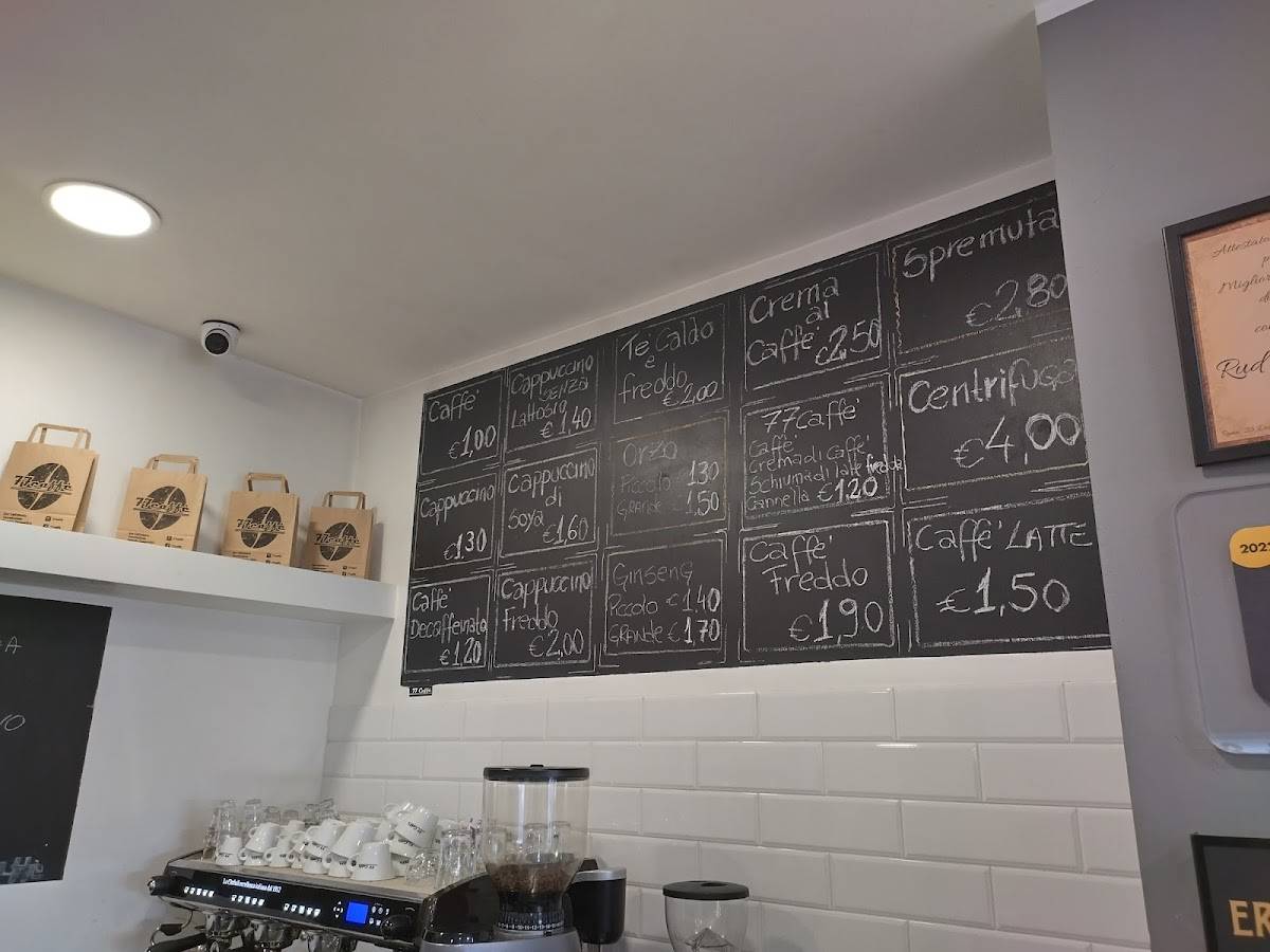 77 Caffè меню