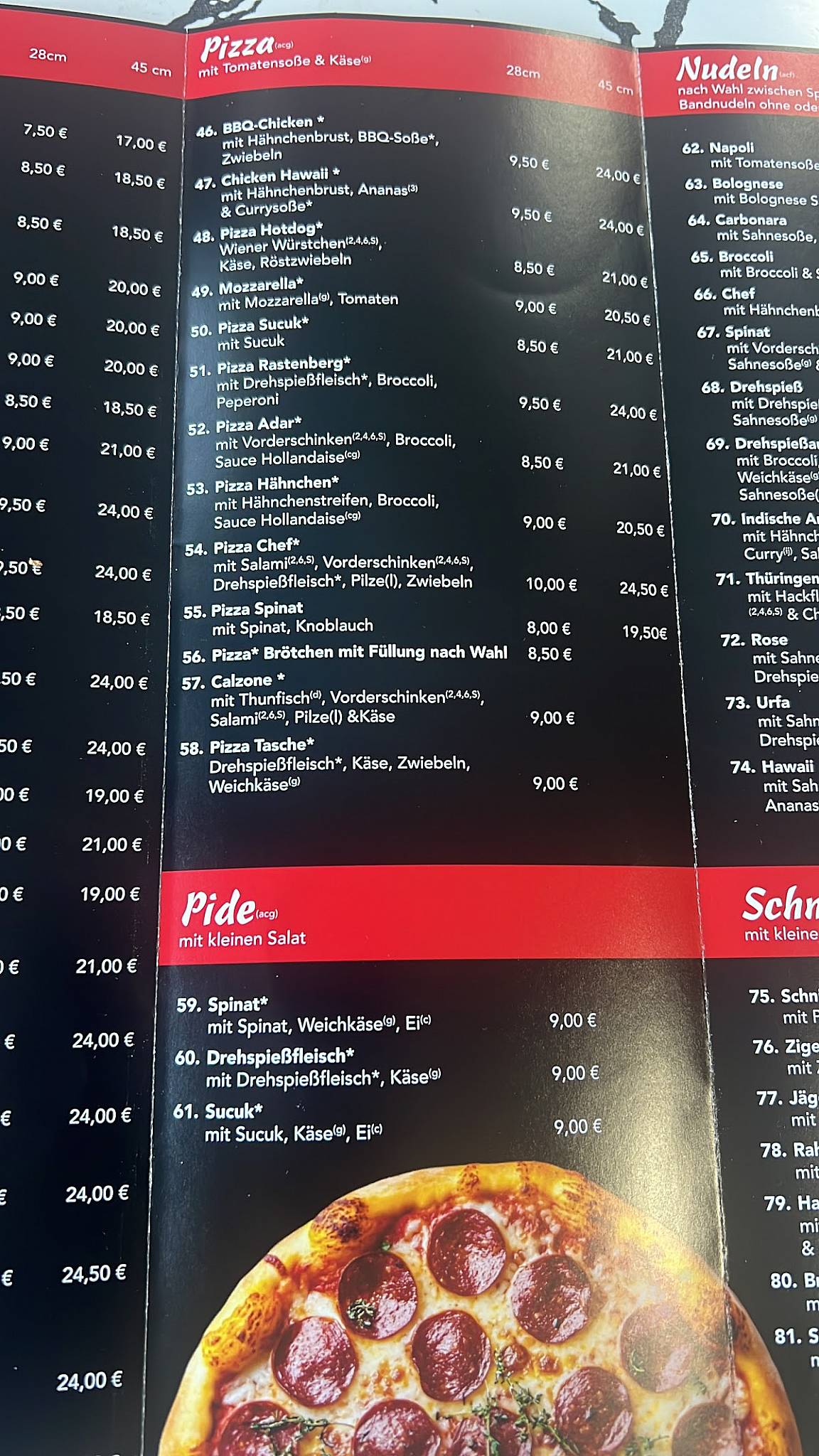 Adar Pizzeria & Grillhaus меню