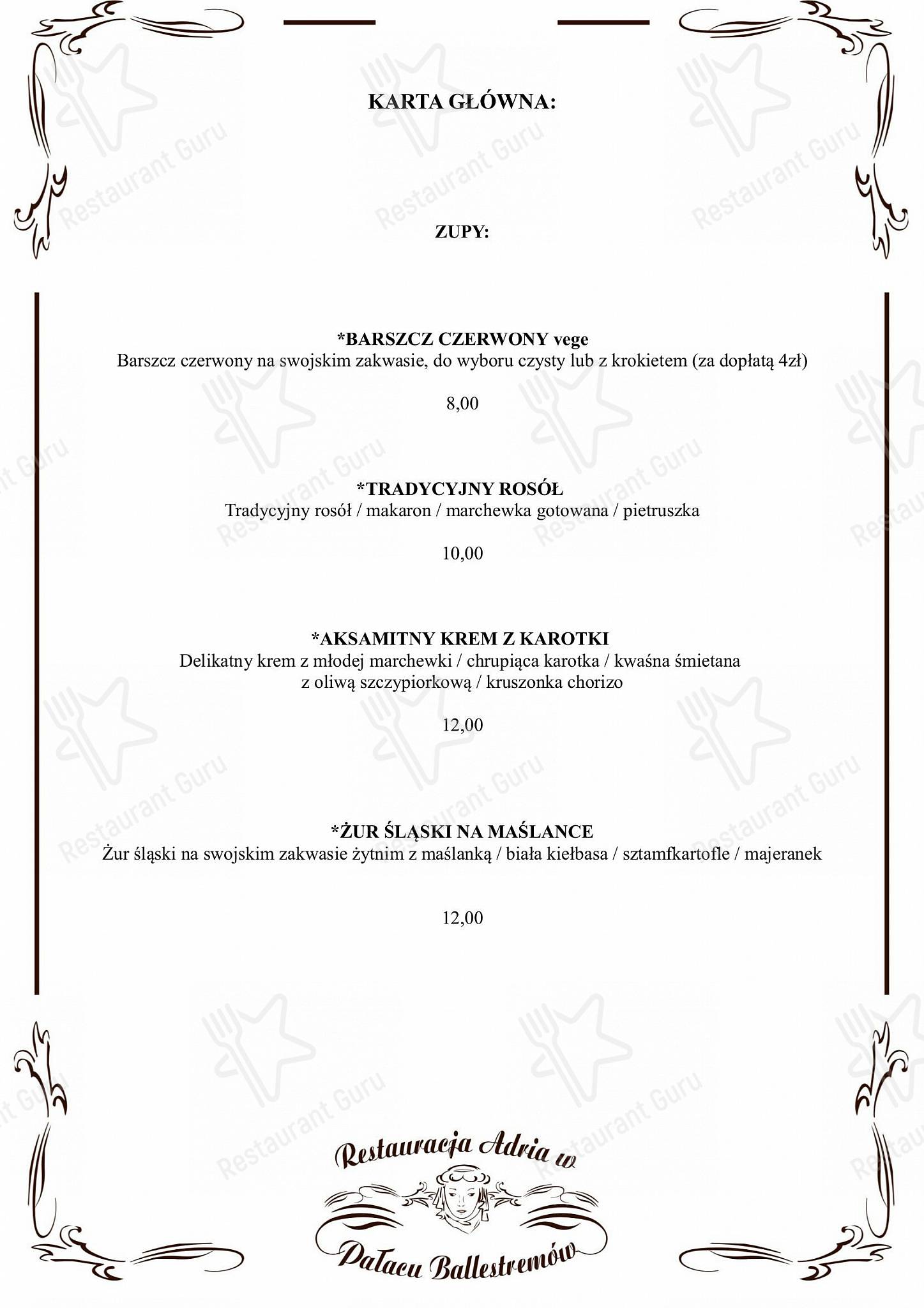 Boronia Catering Menu Pack ресторана Hotel-Restauracja „Adria” в Руде-Сленске